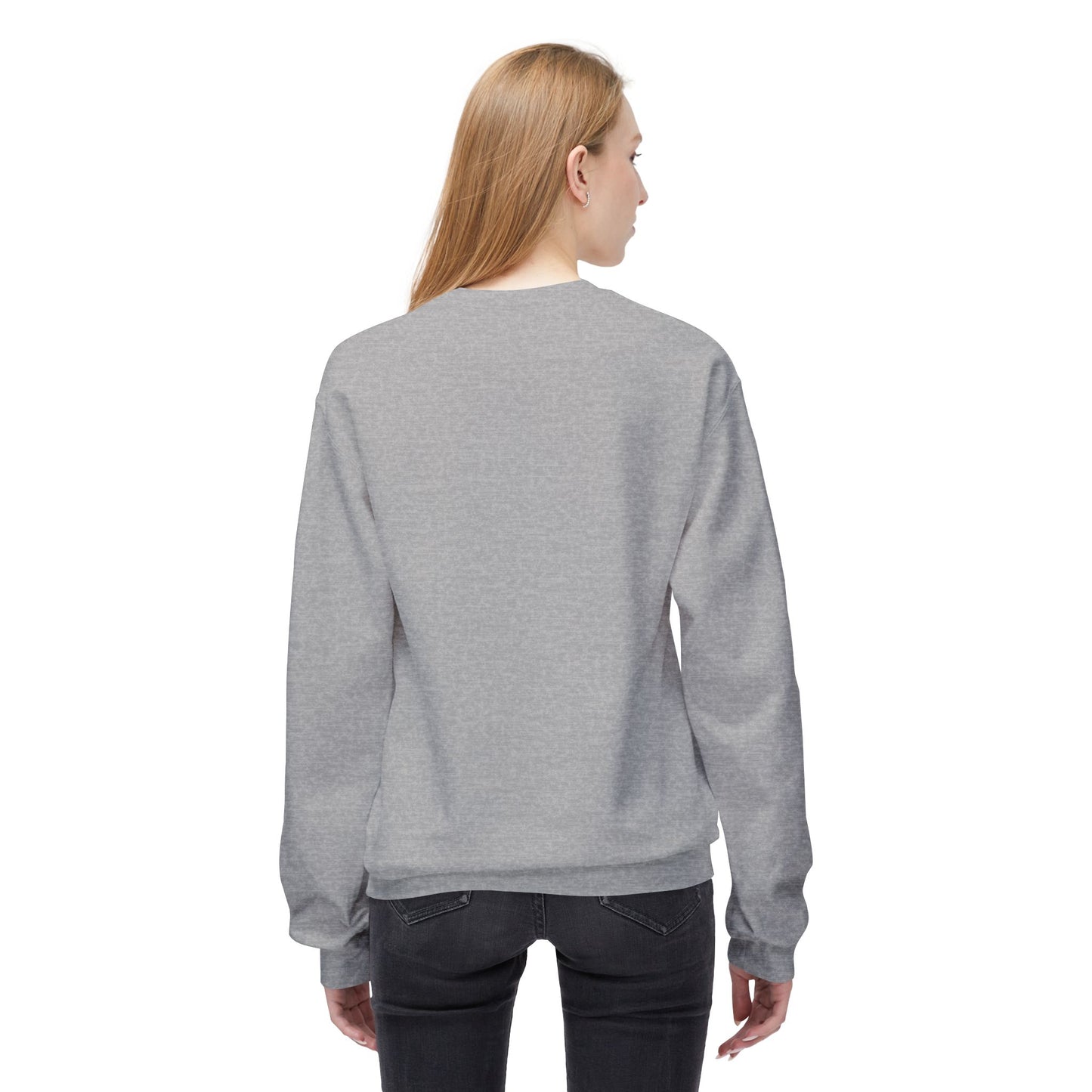 Unisex Midweight Soft style Fleece Crewneck Sweatshirt - Majestic Lion Design Sweatshirt
