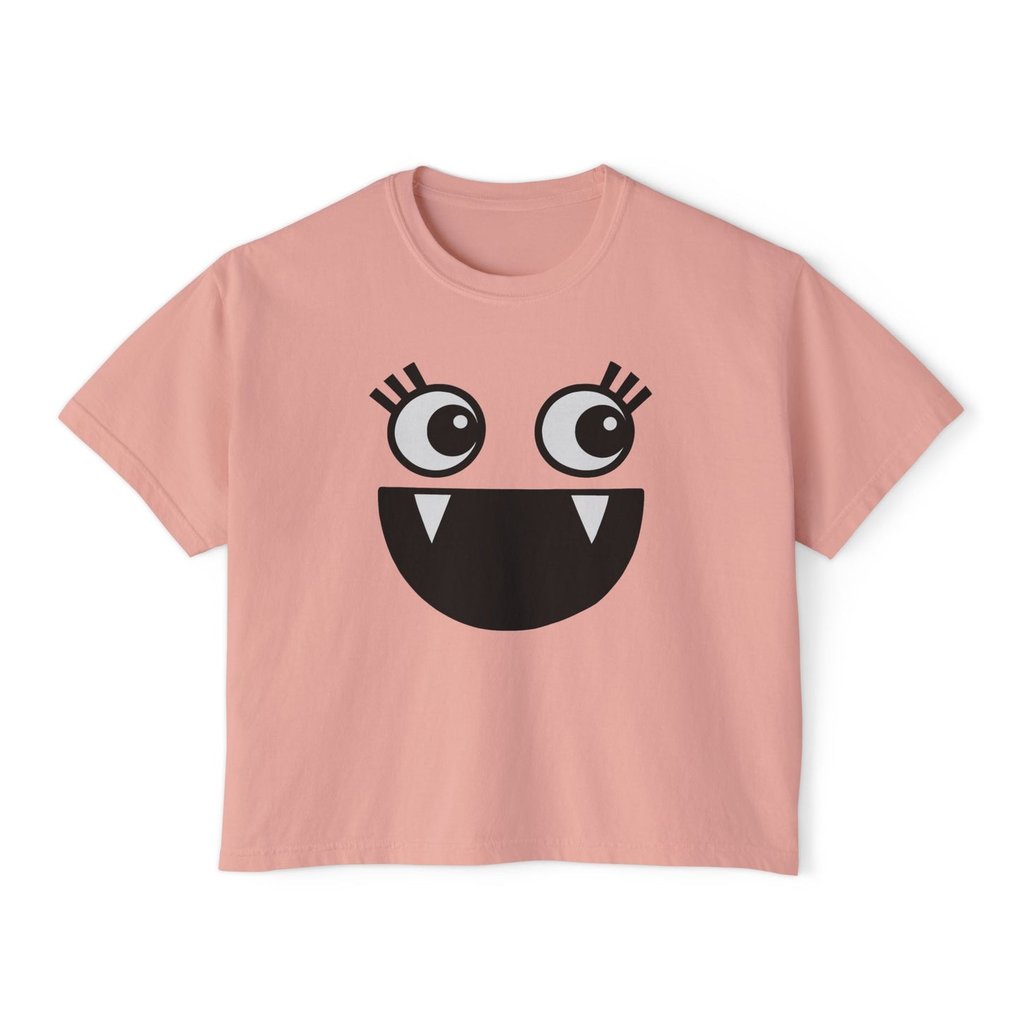 Cute Monster Women's Boxy Tee - Playful Graphic T-Shirt for Fun Style