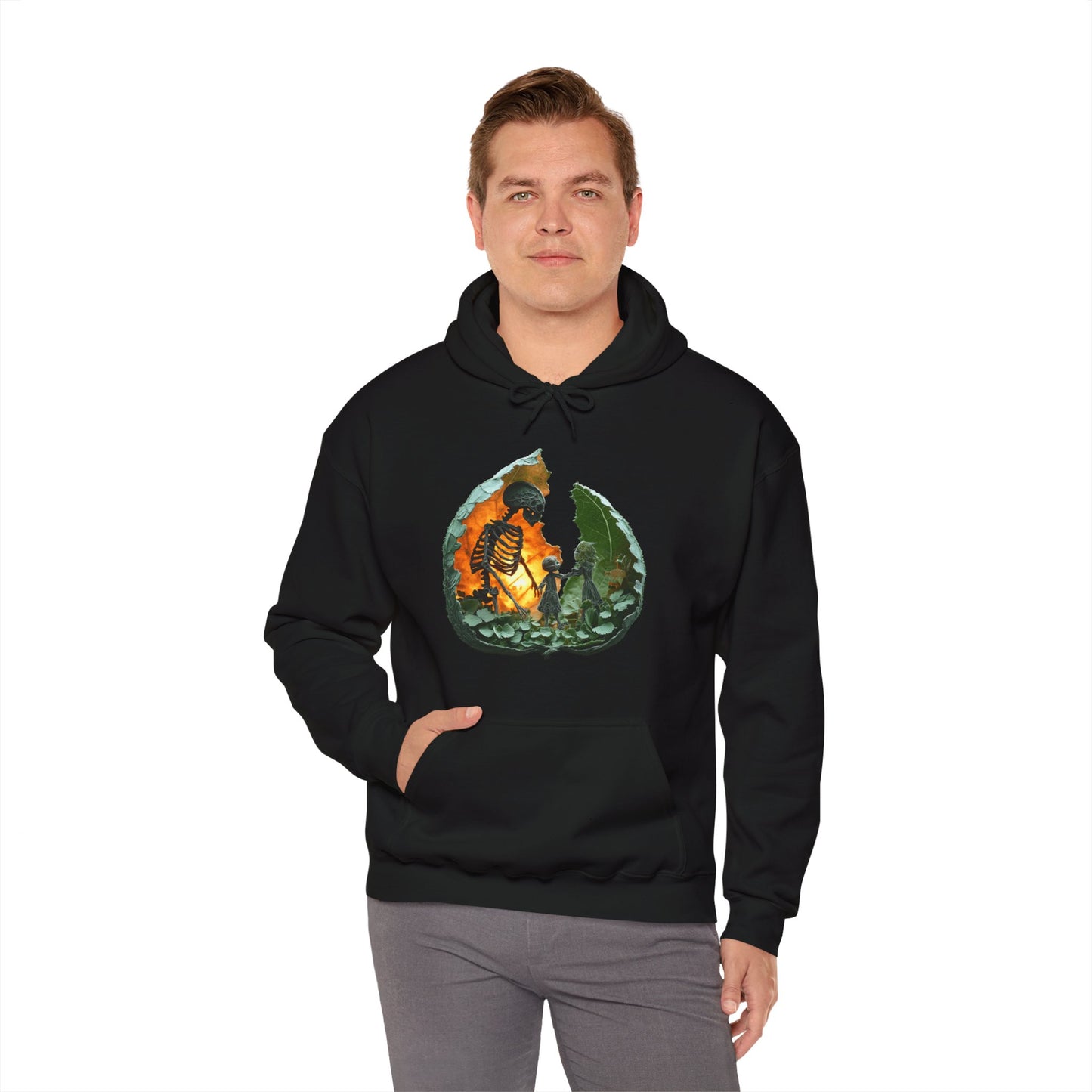 Unisex Heavy Blend™ Hooded Sweatshirt - Skeleton Design Hoodie