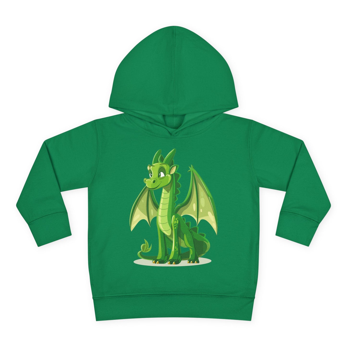 Toddler Pullover Fleece Hoodie - Cute Cartoon Dragon Design Hoodie