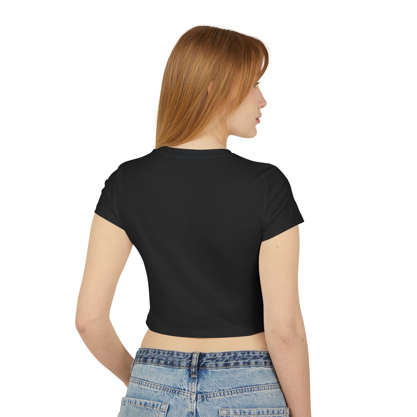 Floral Dreamscape Women Baby Tee - Artistic Short-Sleeve Top for Nature Lovers