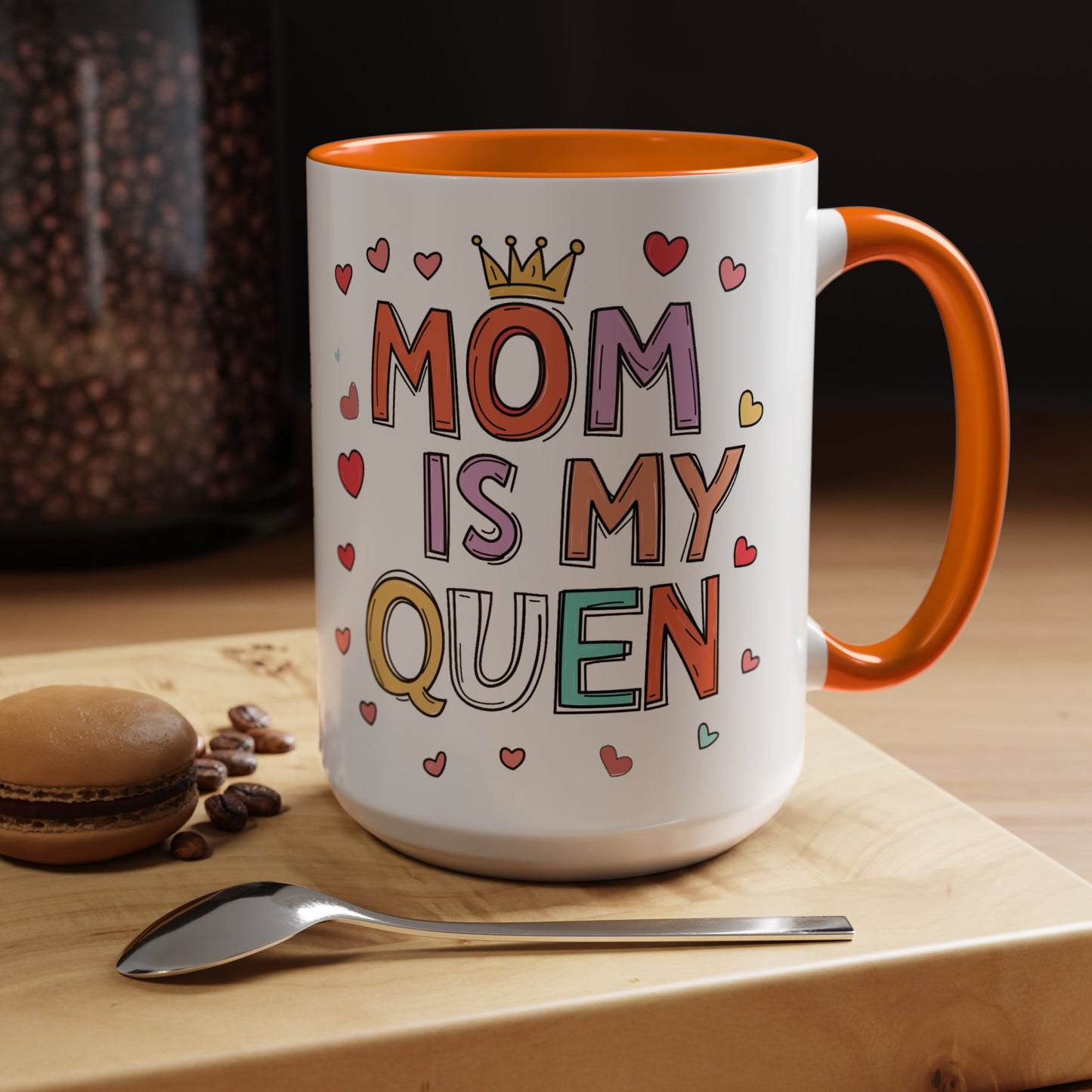Queen Mom Accent Coffee Mug - Perfect Gift for Mother's Day - Birthday Gift