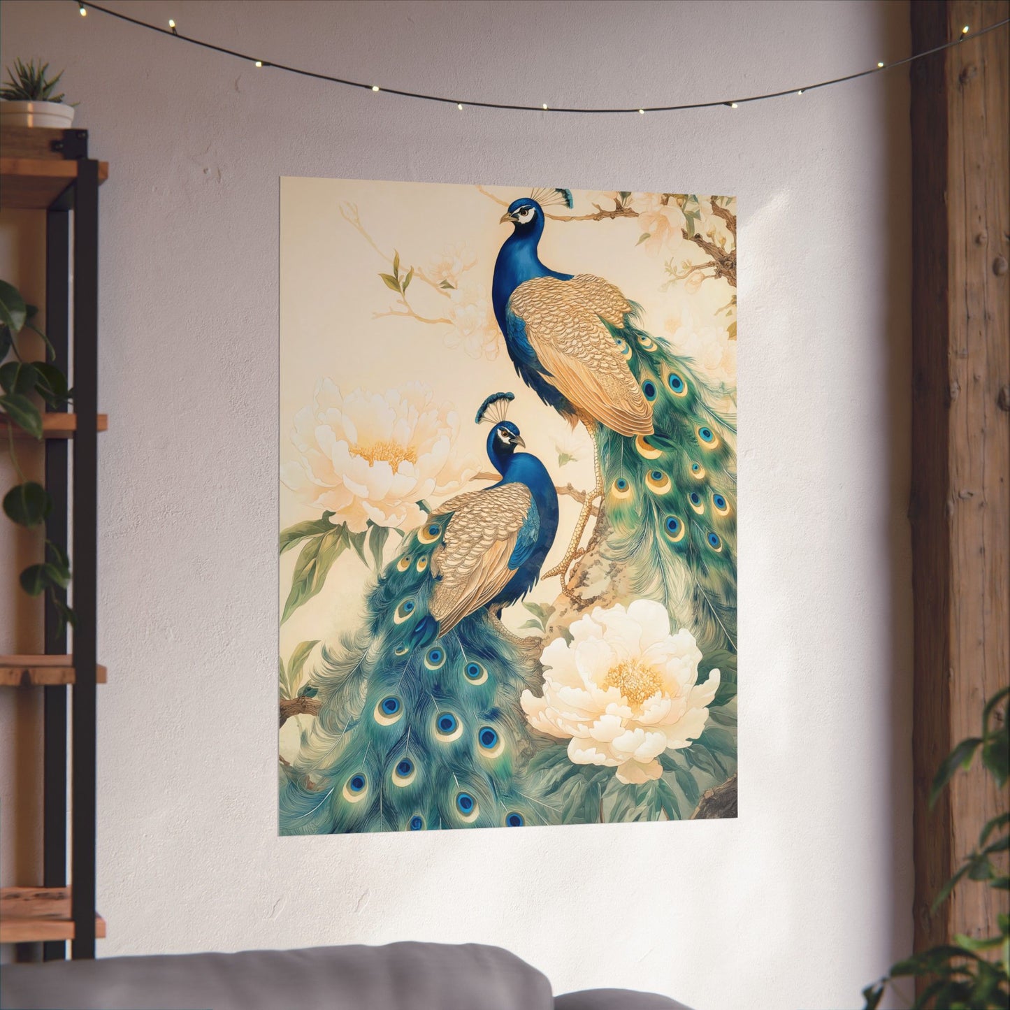 Matte Vertical Peacock Poster