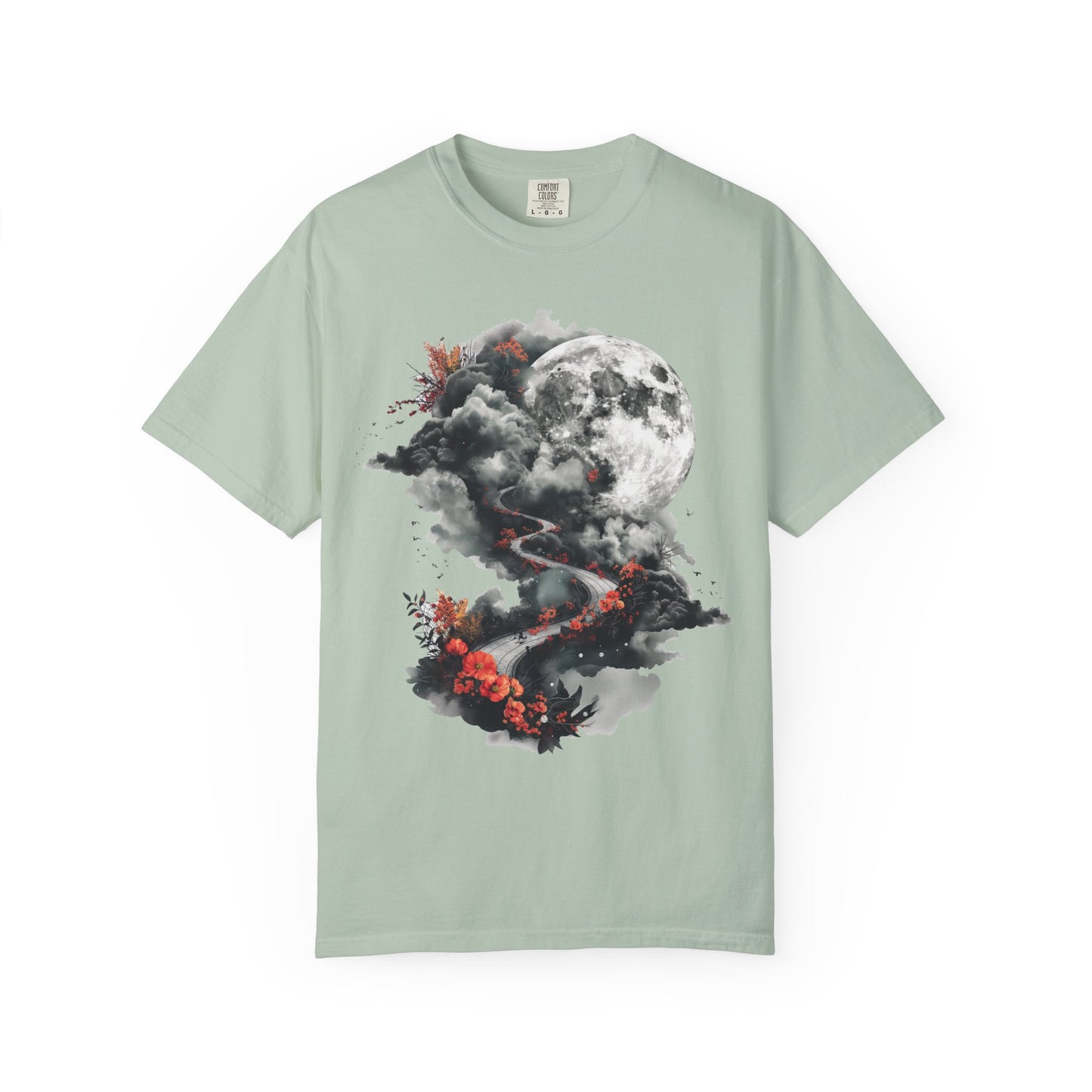 Artistic Moonlit T-Shirt - Soft Unisex Tee, Gift for Nature Lovers, Casual Wear, Boho Style, Handmade Gift