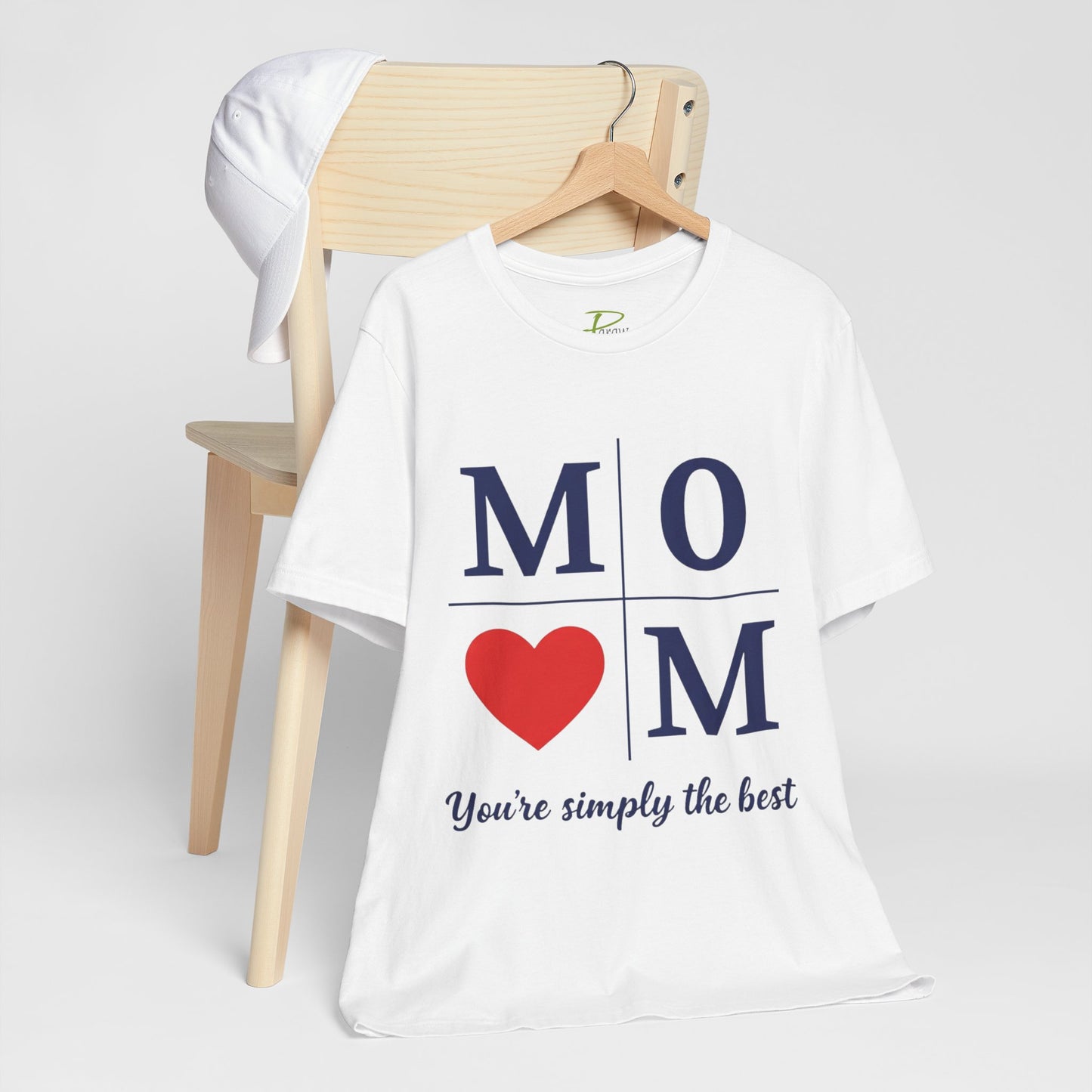 Mom Heart Jersey Tee - You're Simply the Best - Lightweight Fabric Tee -  Gift for Mom - Birthday Gift