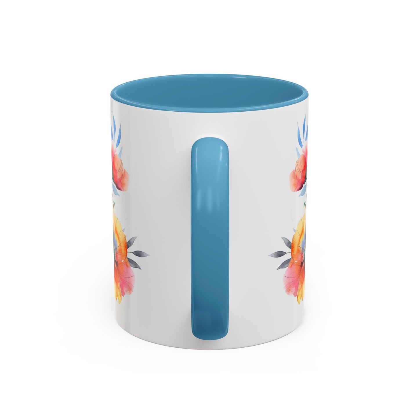 Oil colored Wildflowers Accent Coffee Mug, (11oz, 15oz)