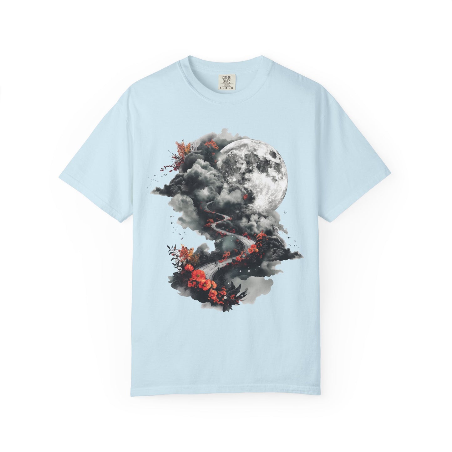 Artistic Moonlit T-Shirt - Soft Unisex Tee, Gift for Nature Lovers, Casual Wear, Boho Style, Handmade Gift