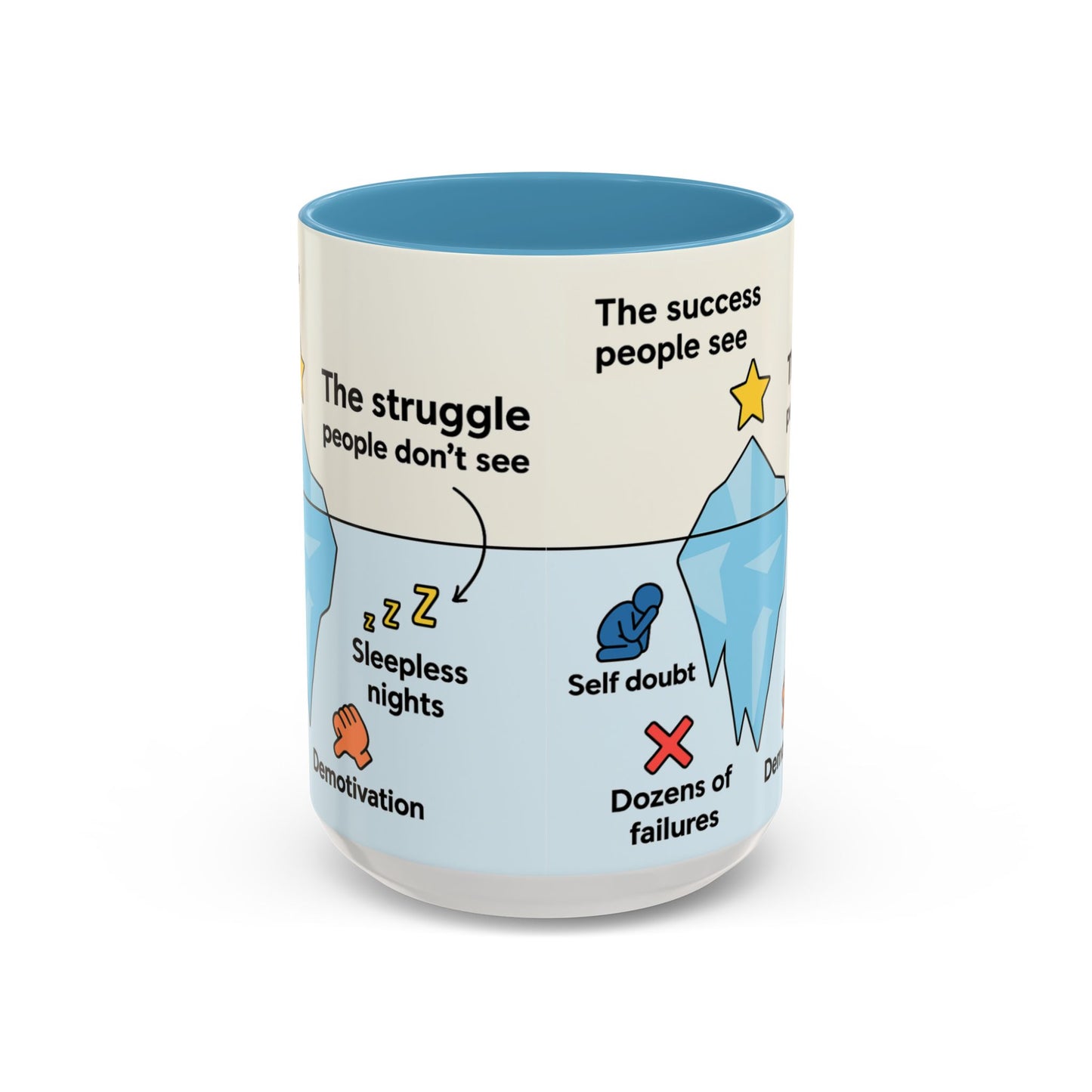 Motivational Coffee Mug - The Success People See, The Struggle Don’t See - Gift - Graduation Gift - Hardworking Professionals Gift