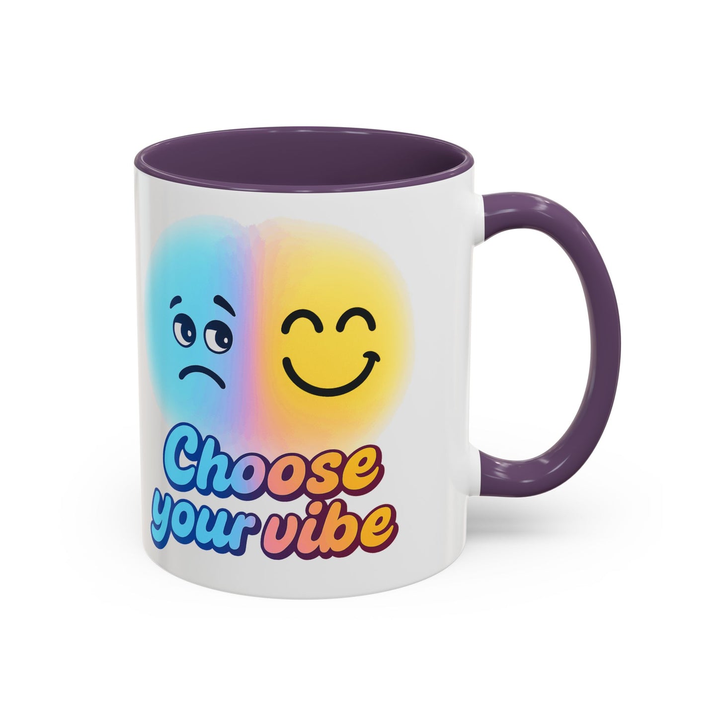 Choose Your Vibe Coffee Mug - Fun Accent Mug for Positive Energy, Happy Mood Gifts, Coffee Lovers, Unique Cup for Home or Office