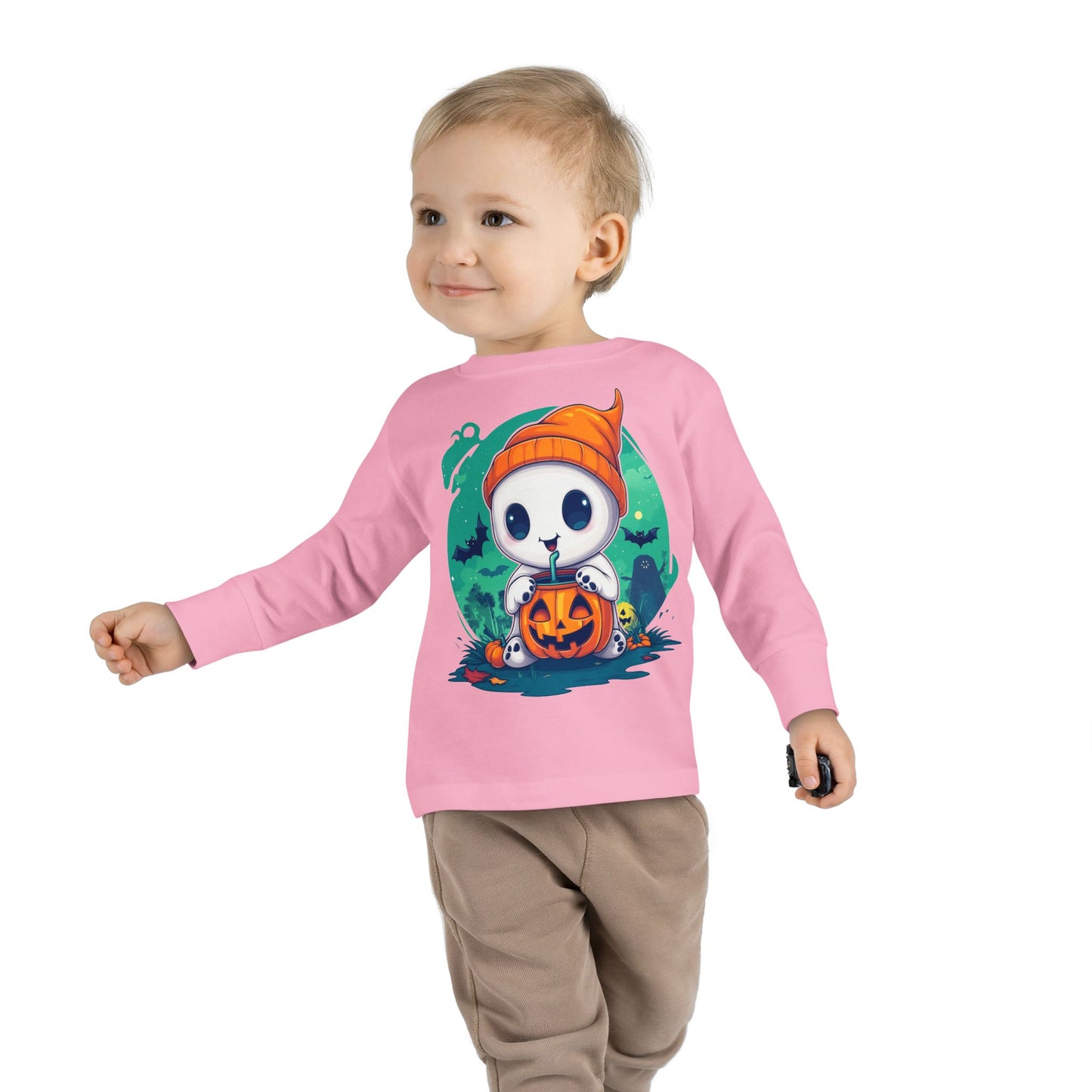 Toddler Long Sleeve Tee - Cute Halloween Design - Soft & Cozy Toddler Shirt