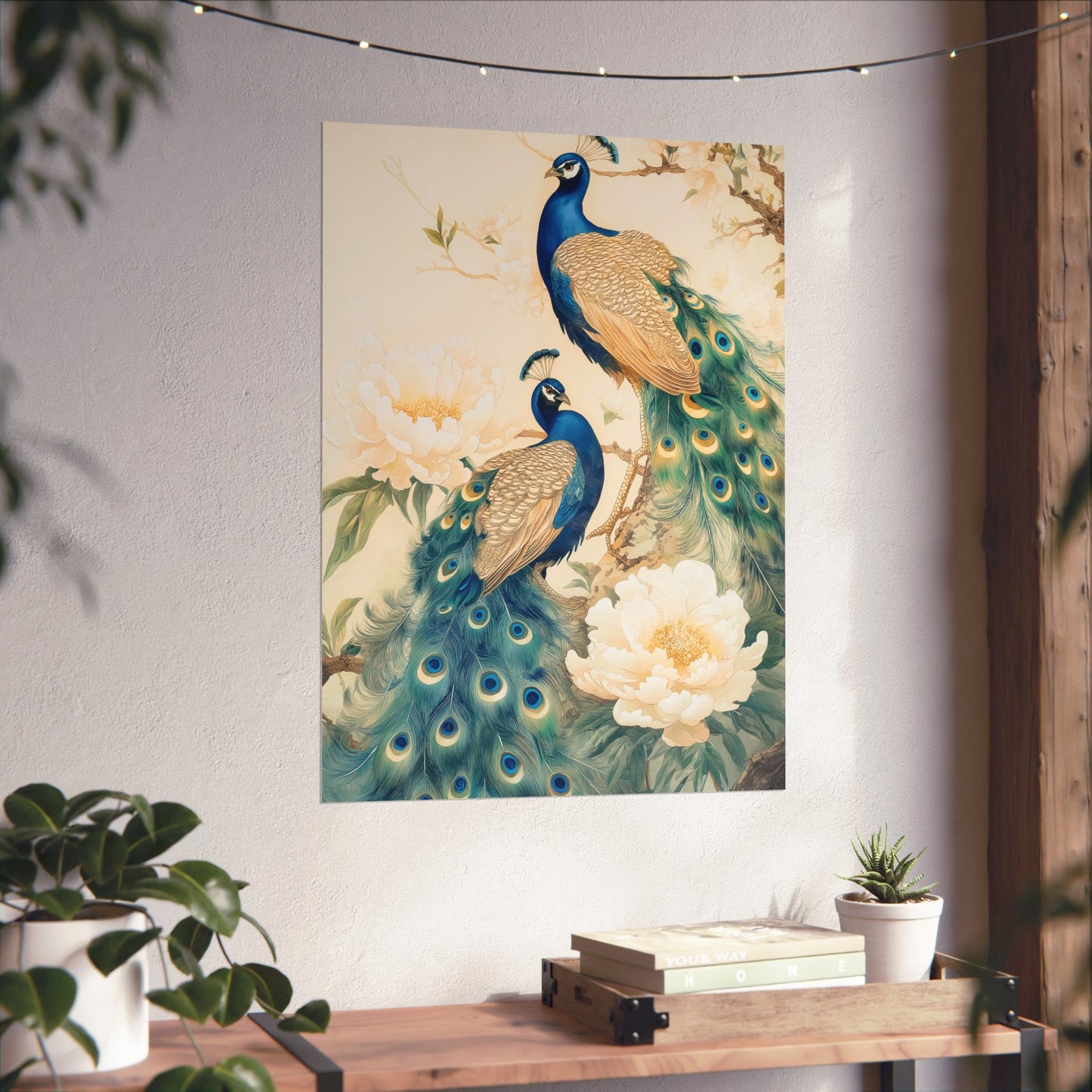 Matte Vertical Peacock Poster