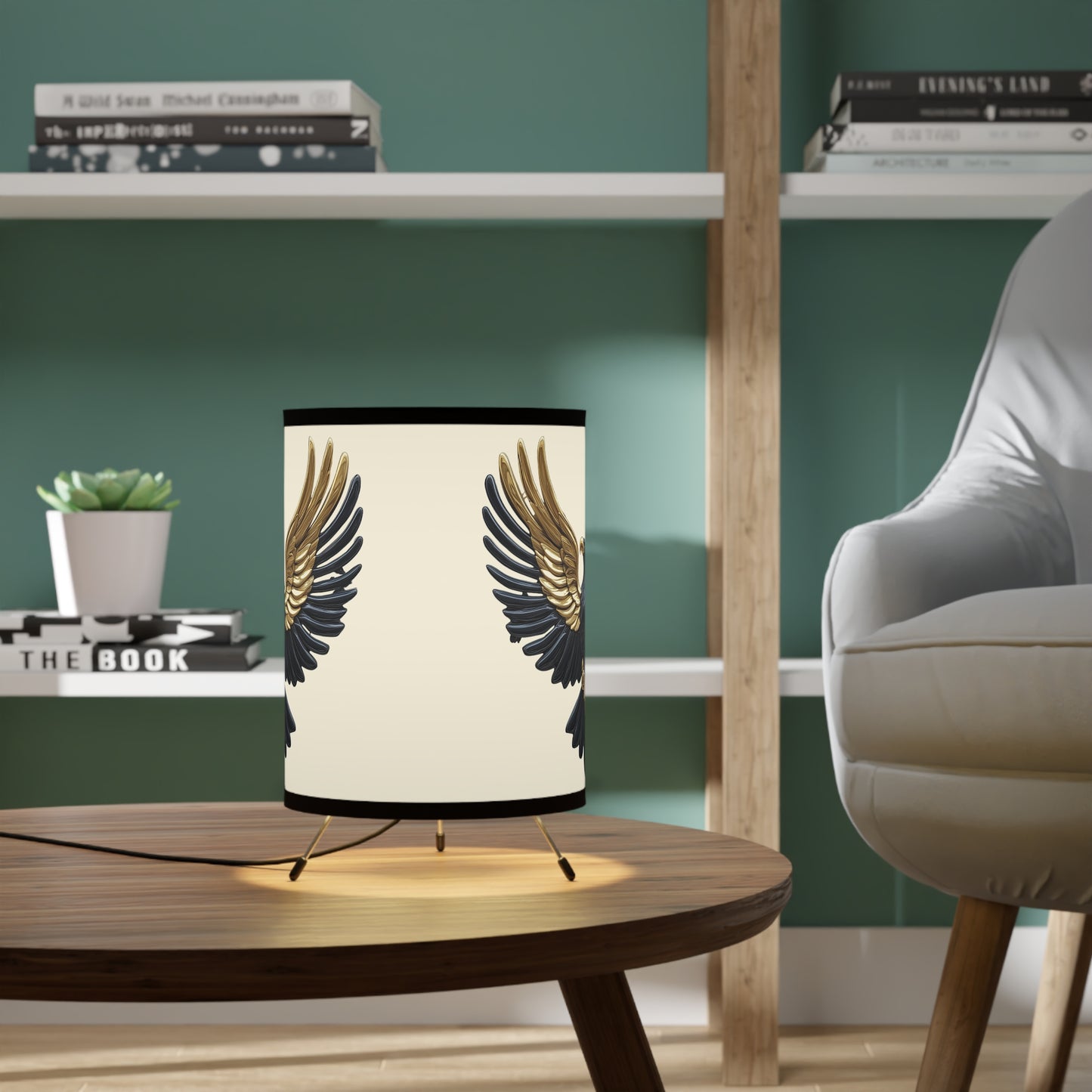 Eagle Tripod Lamp with High-Res Printed Shade, US\CA plug