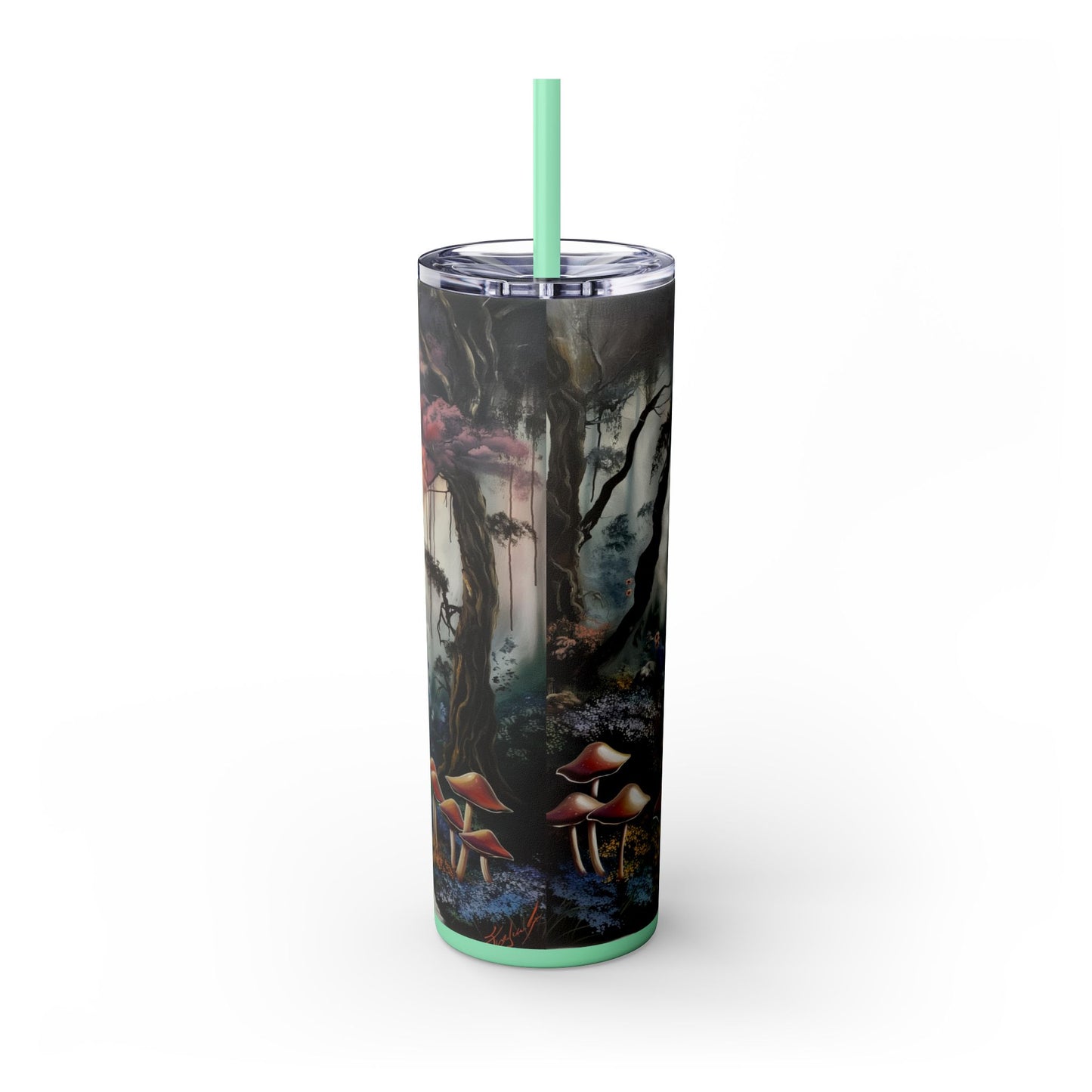 Skinny Tumbler with Straw, 20oz - Forest Insulated Tumbler
