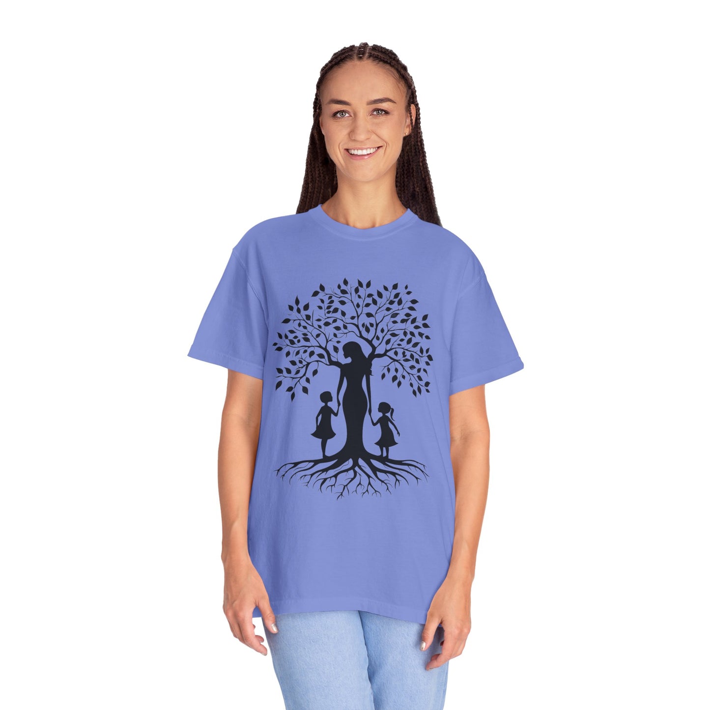 Nature-Inspired T-Shirt with Mom and Kids Design - Mother's day Gift - Birthday Gift