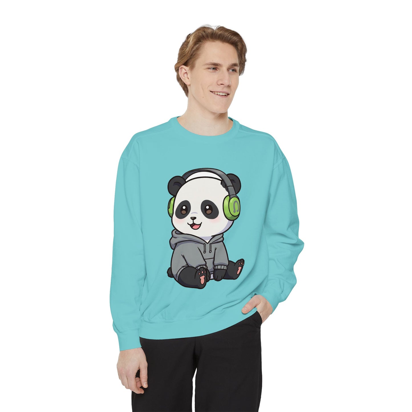 Cute Panda Graphic Sweatshirt - Cozy Unisex Wear for Animal Lovers