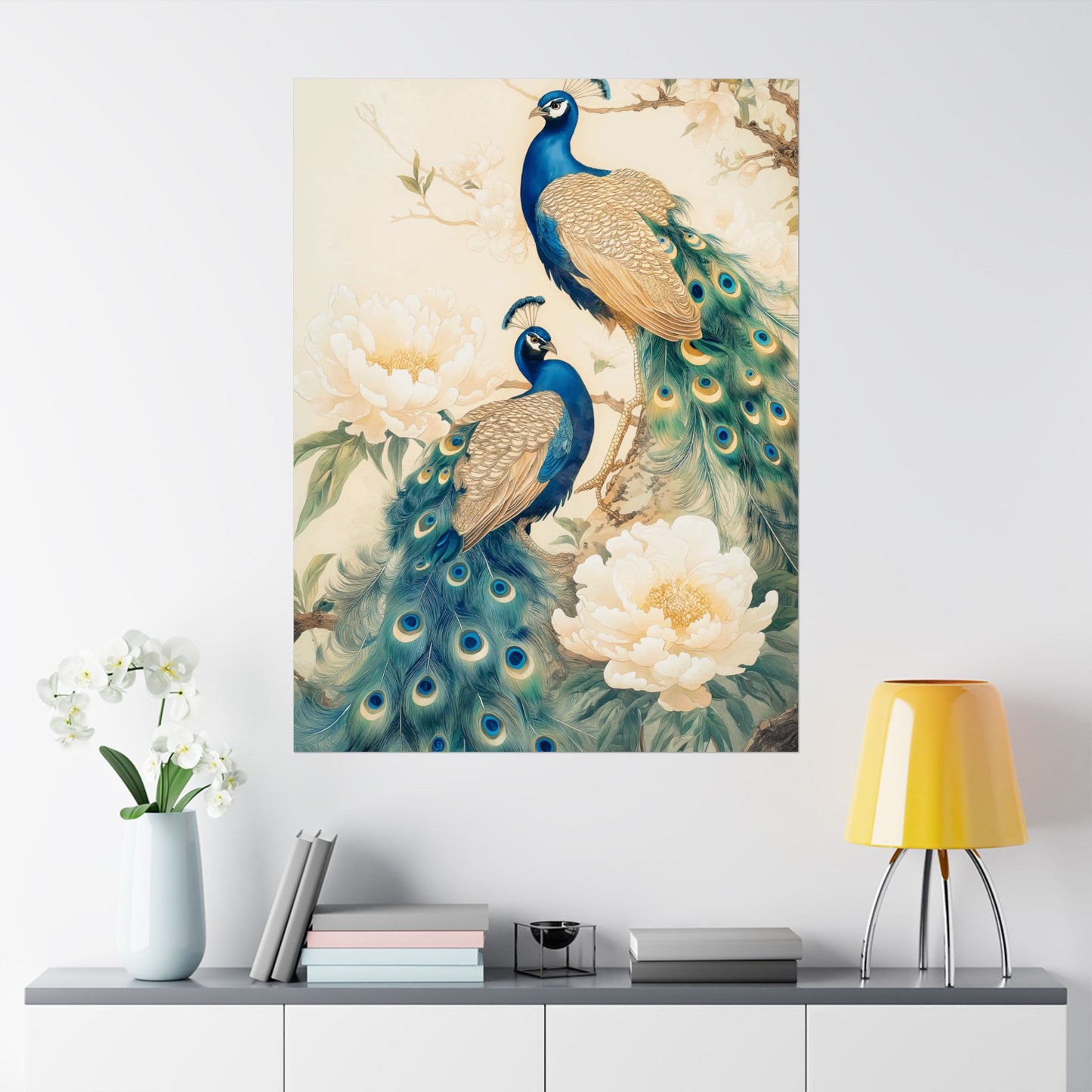 Matte Vertical Peacock Poster