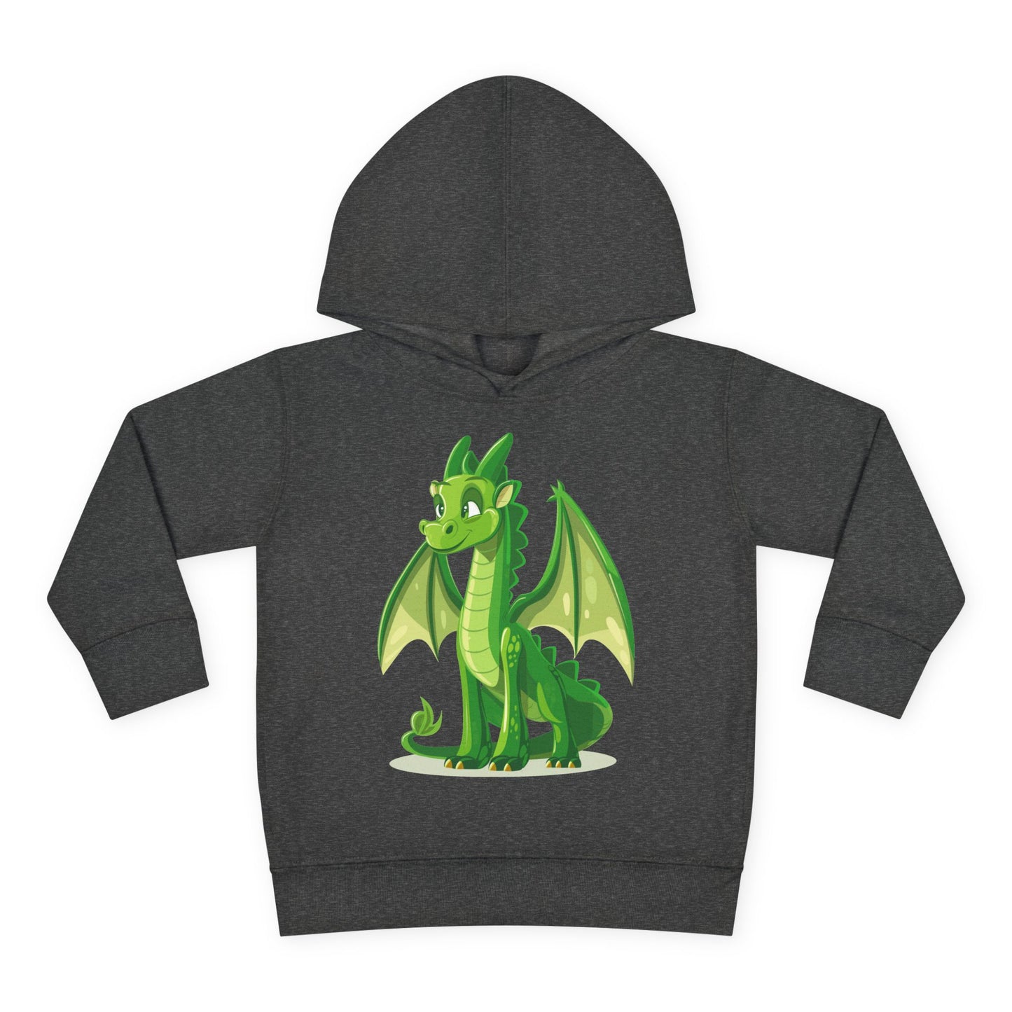 Toddler Pullover Fleece Hoodie - Cute Cartoon Dragon Design Hoodie