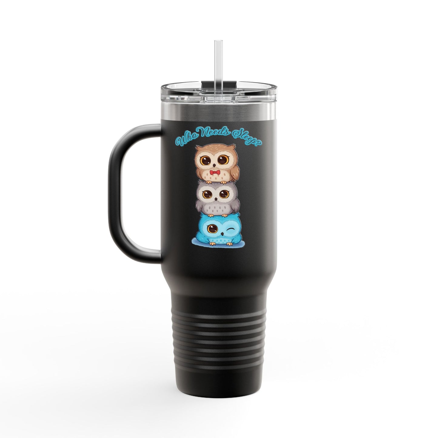 Cute Owl Insulated Travel Mug - 40oz, Perfect for Coffee Lovers