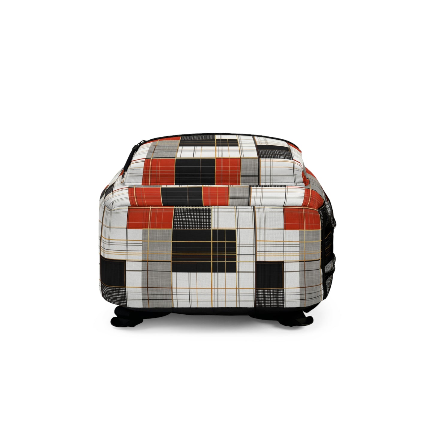 Checkered patterned suitcase