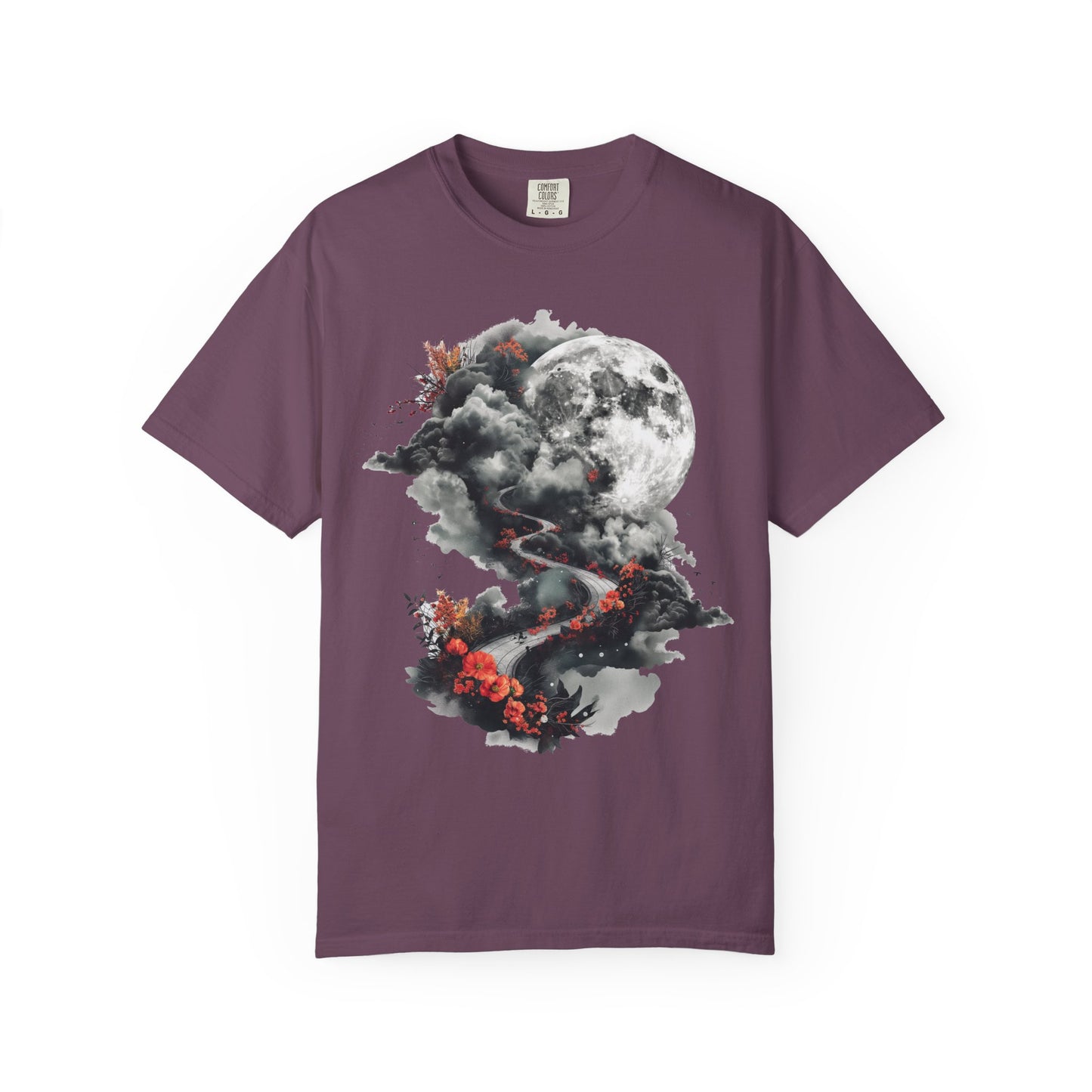 Artistic Moonlit T-Shirt - Soft Unisex Tee, Gift for Nature Lovers, Casual Wear, Boho Style, Handmade Gift