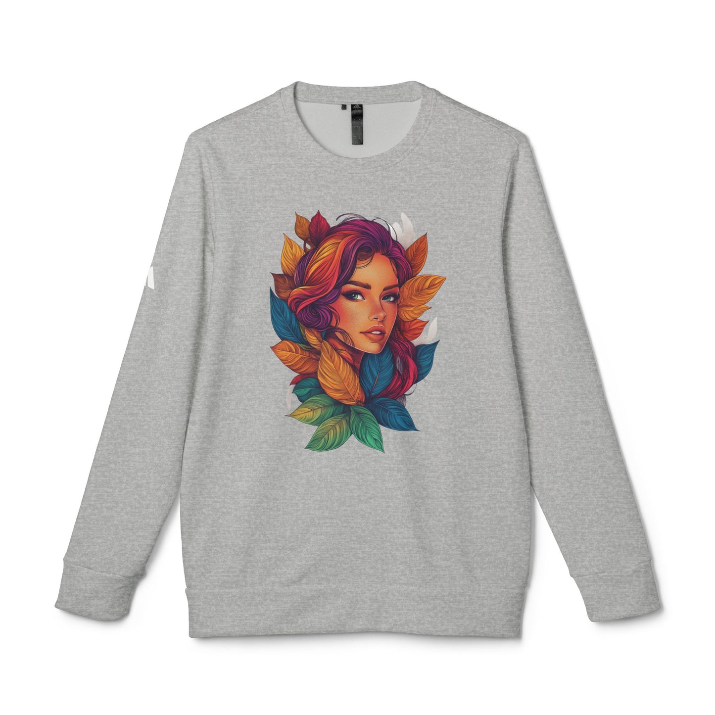 Adidas Women's Fleece Crewneck Sweatshirt - Fantasy Woman Face Fleece Sweatshirt