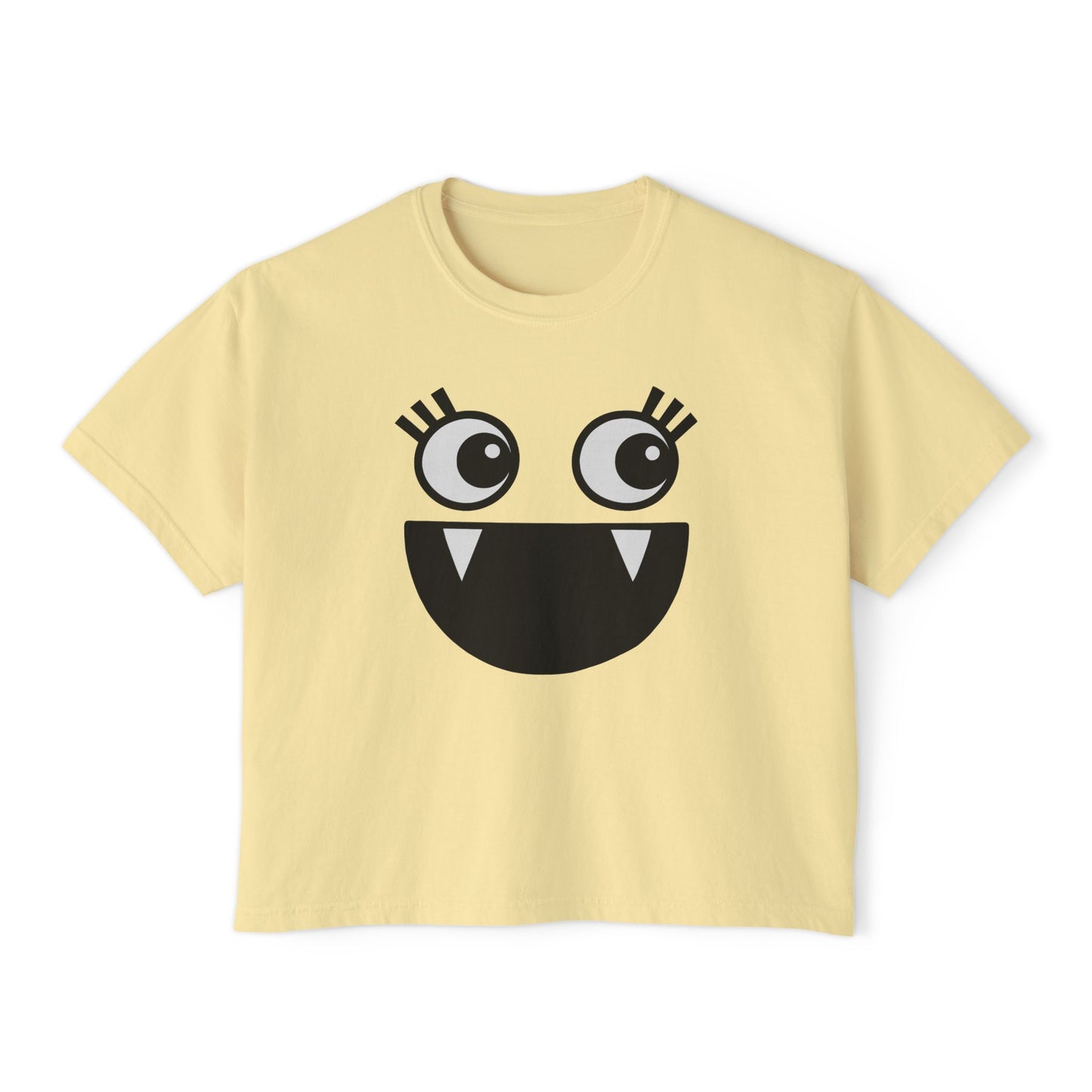 Cute Monster Women's Boxy Tee - Playful Graphic T-Shirt for Fun Style