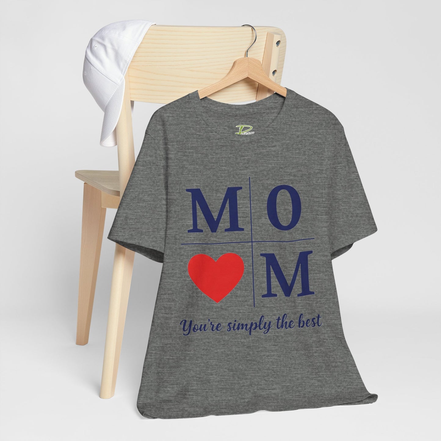 Mom Heart Jersey Tee - You're Simply the Best - Lightweight Fabric Tee -  Gift for Mom - Birthday Gift