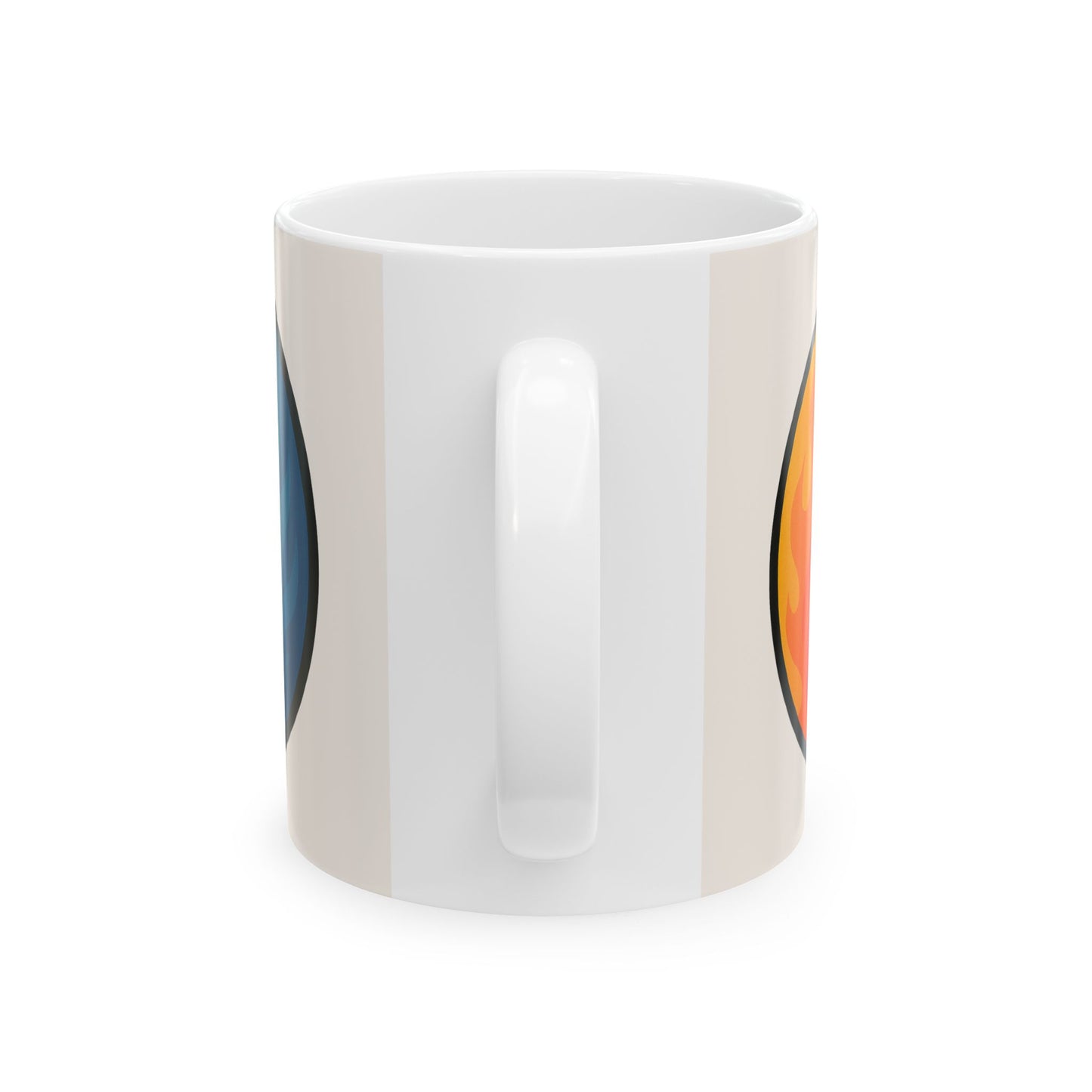Heartwarming Ceramic Mug - Yin Yang Design for Coffee Lovers