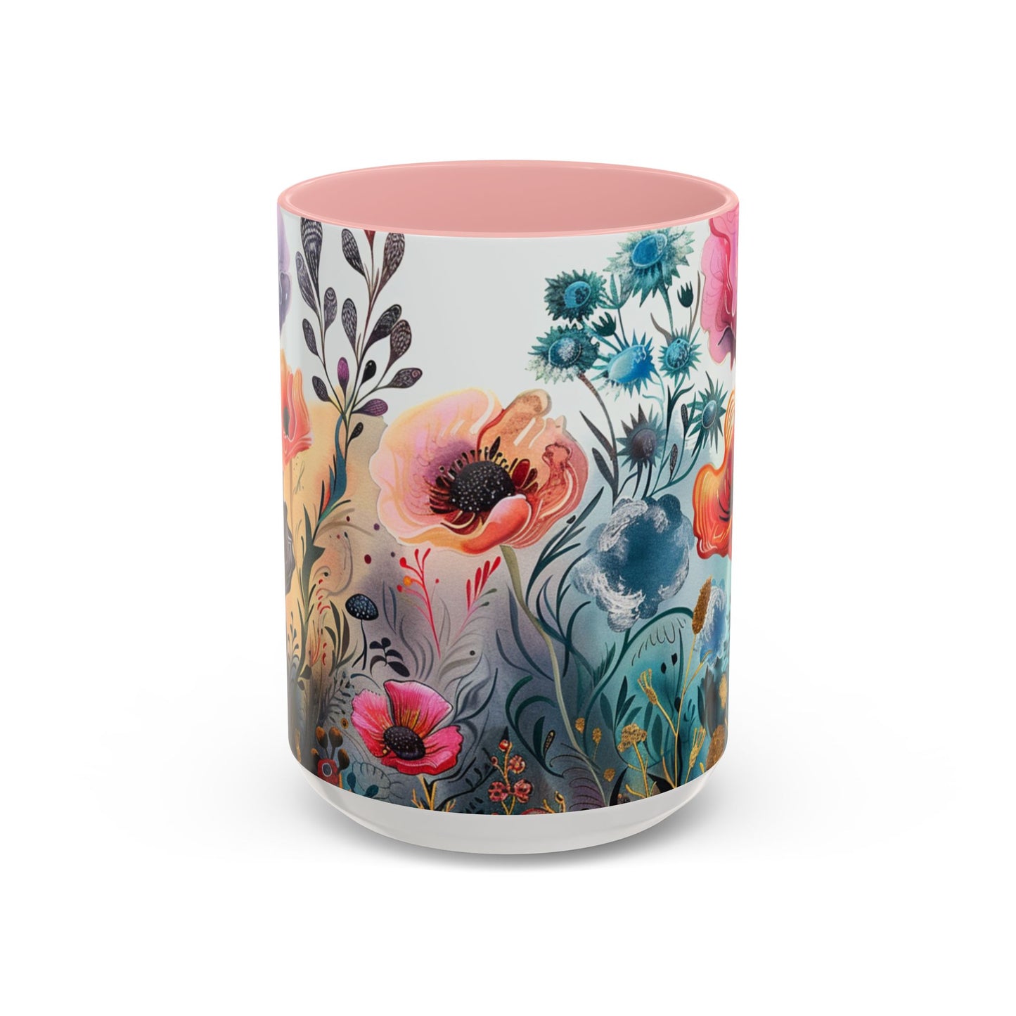 Accent Watercolor Coffee Mug, (11, 15oz)