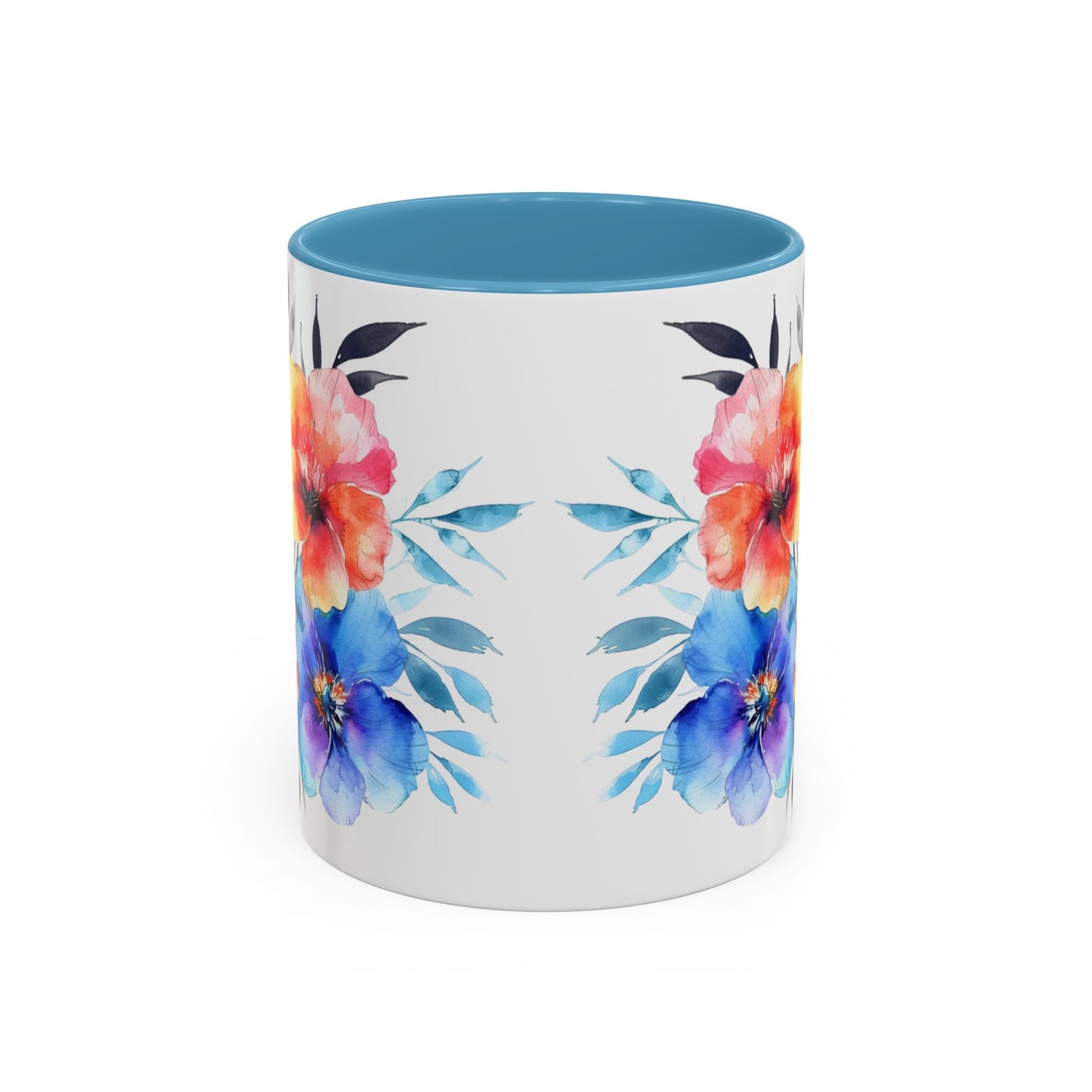 Oil colored Wildflowers Accent Coffee Mug, (11oz, 15oz)