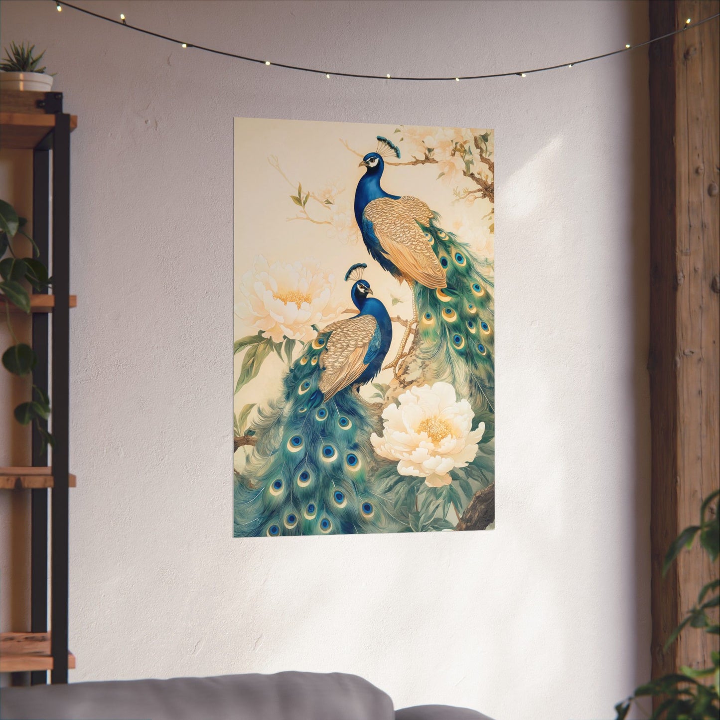Matte Vertical Peacock Poster