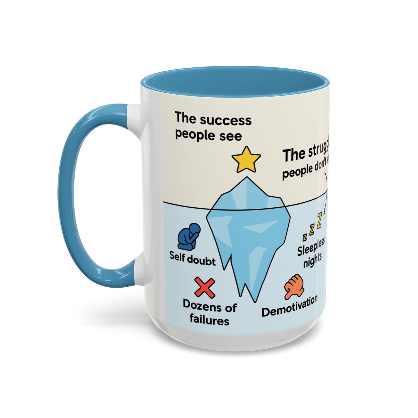 Motivational Coffee Mug - The Success People See, The Struggle Don’t See - Gift - Graduation Gift - Hardworking Professionals Gift