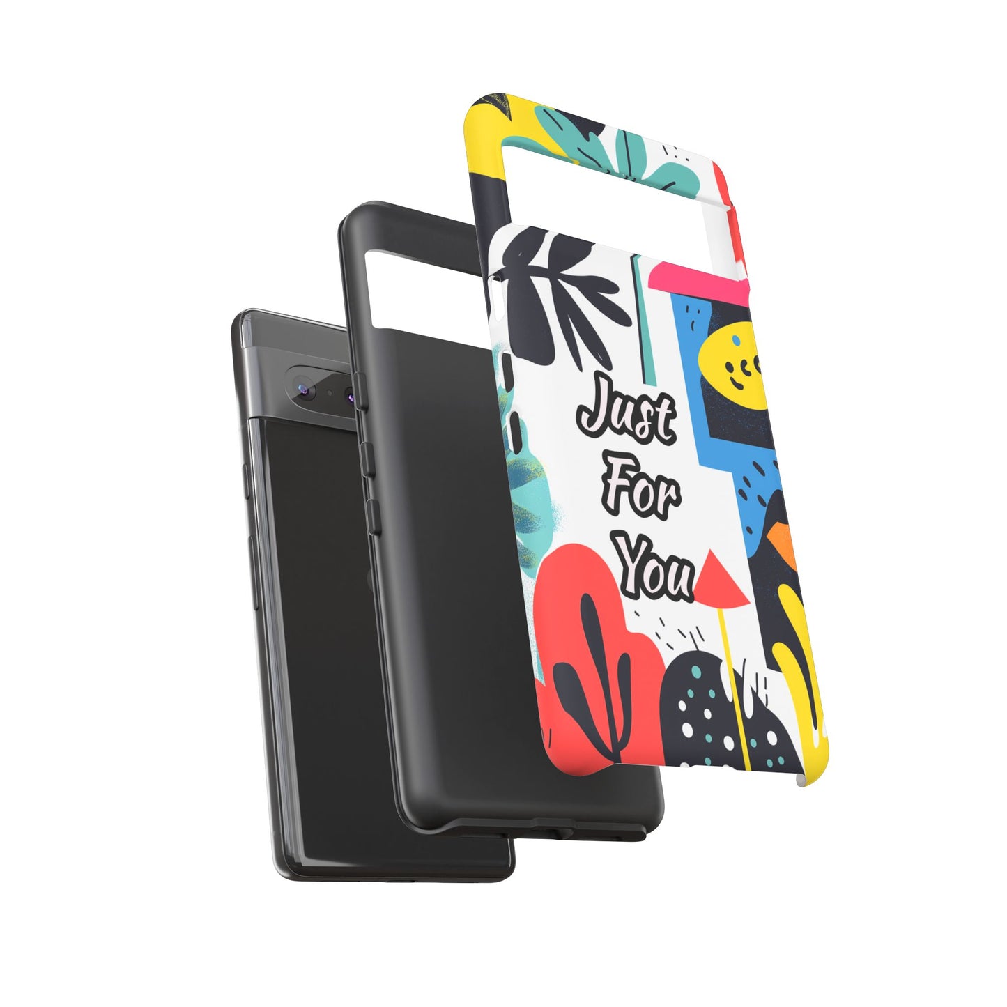 Colorful Phone Case with "Just For You" Design - Fun Gift, Unique Phone Accessory, Vibrant Design, Custom Gift Idea, Personal Touch