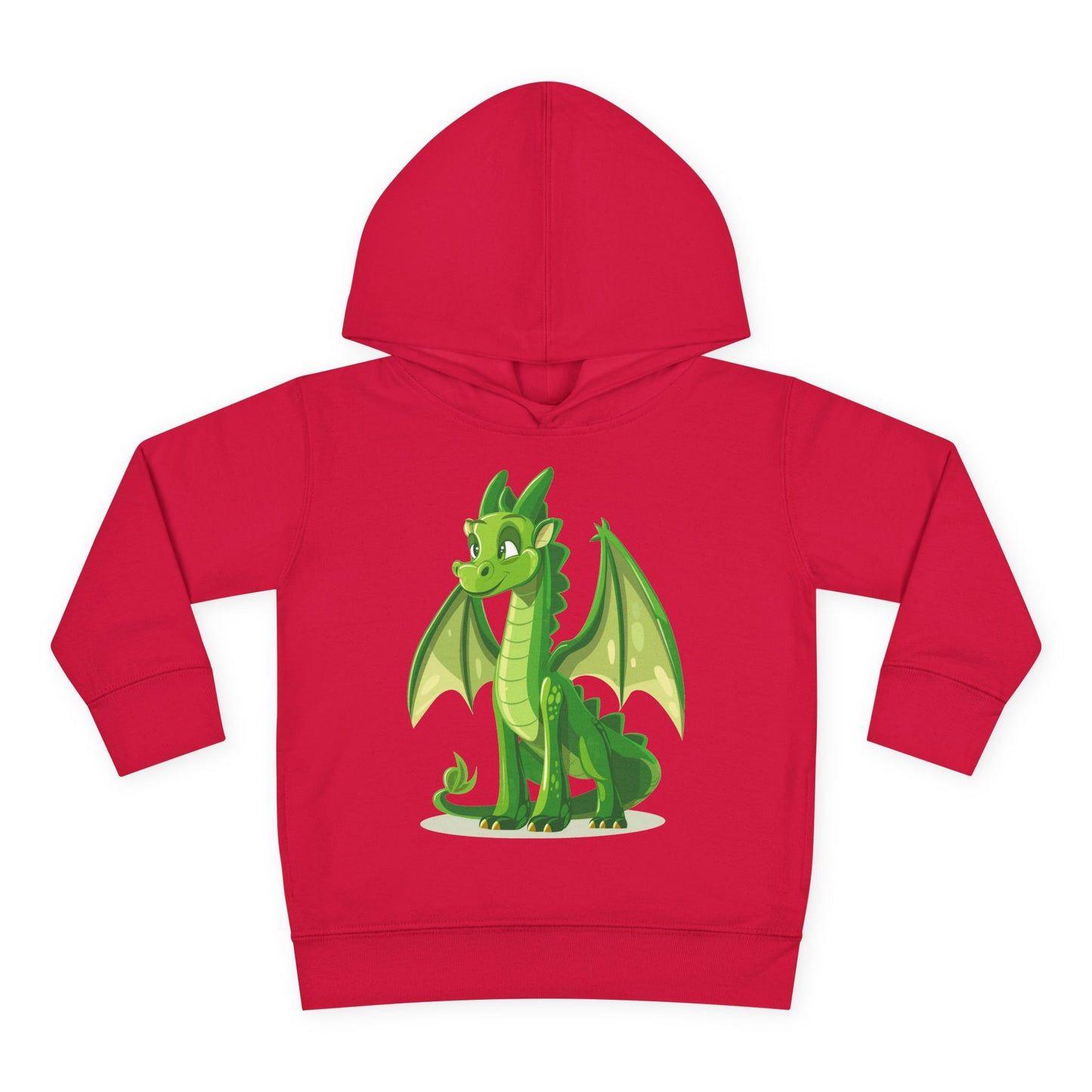 Toddler Pullover Fleece Hoodie - Cute Cartoon Dragon Design Hoodie