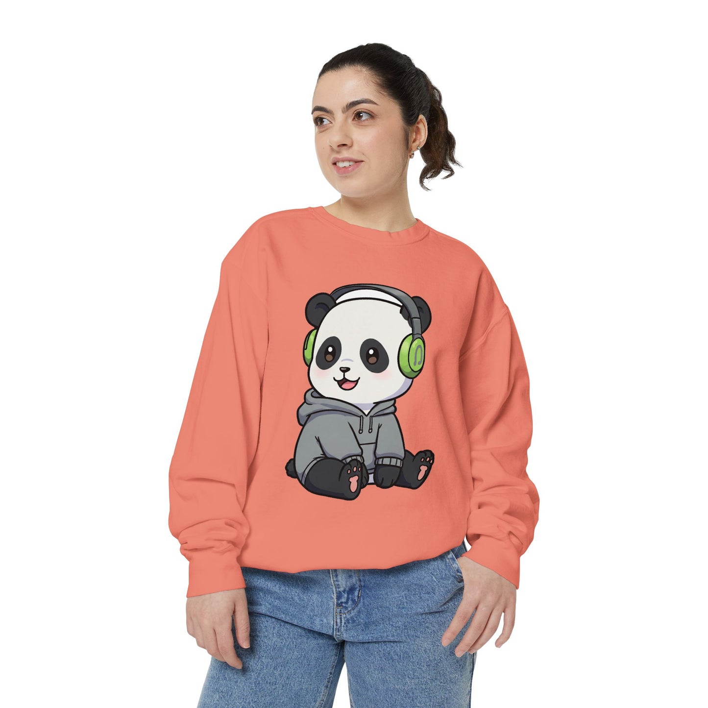 Cute Panda Graphic Sweatshirt - Cozy Unisex Wear for Animal Lovers