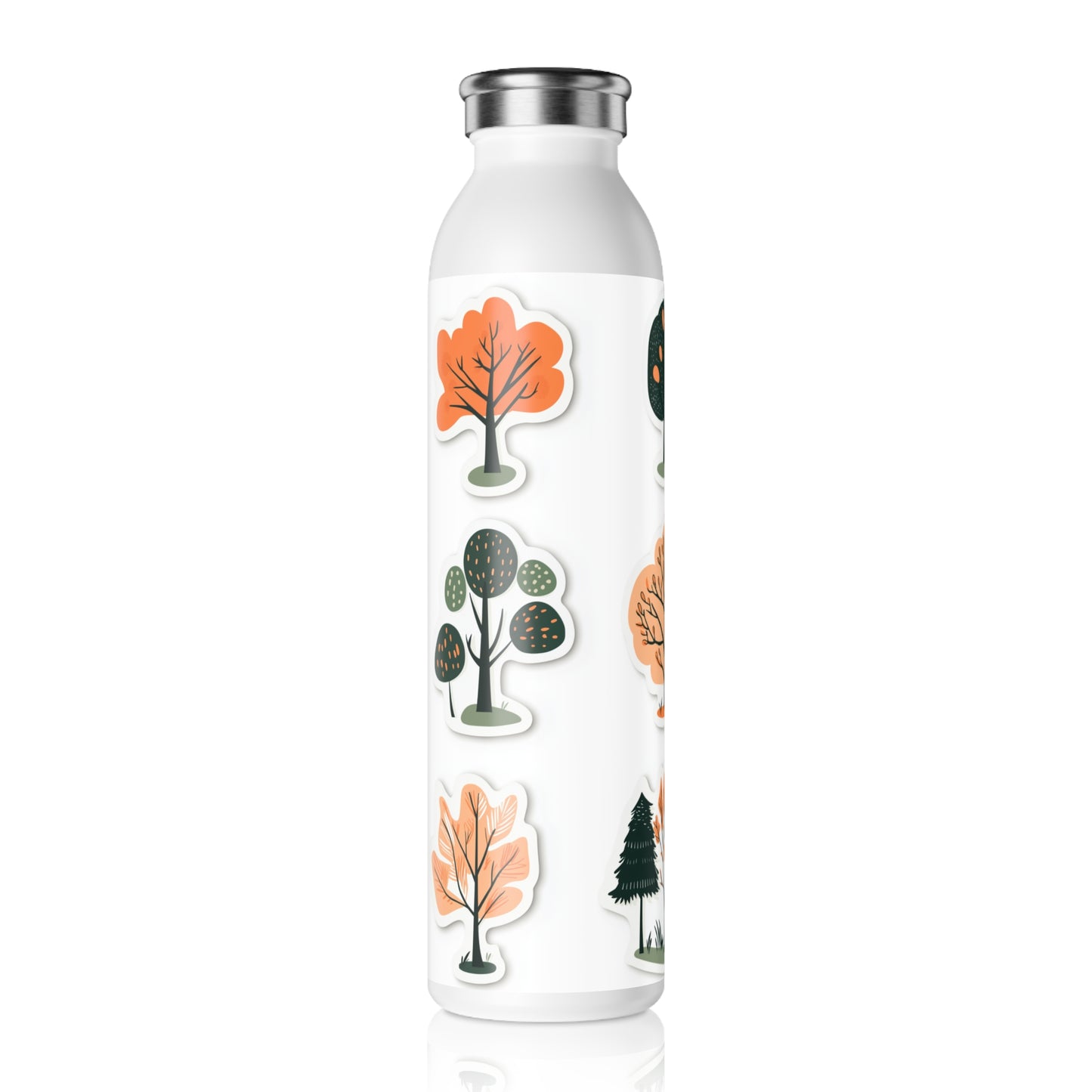 Slim Water Bottle, 20oz - Seasonal Serenity Thin Water Bottle