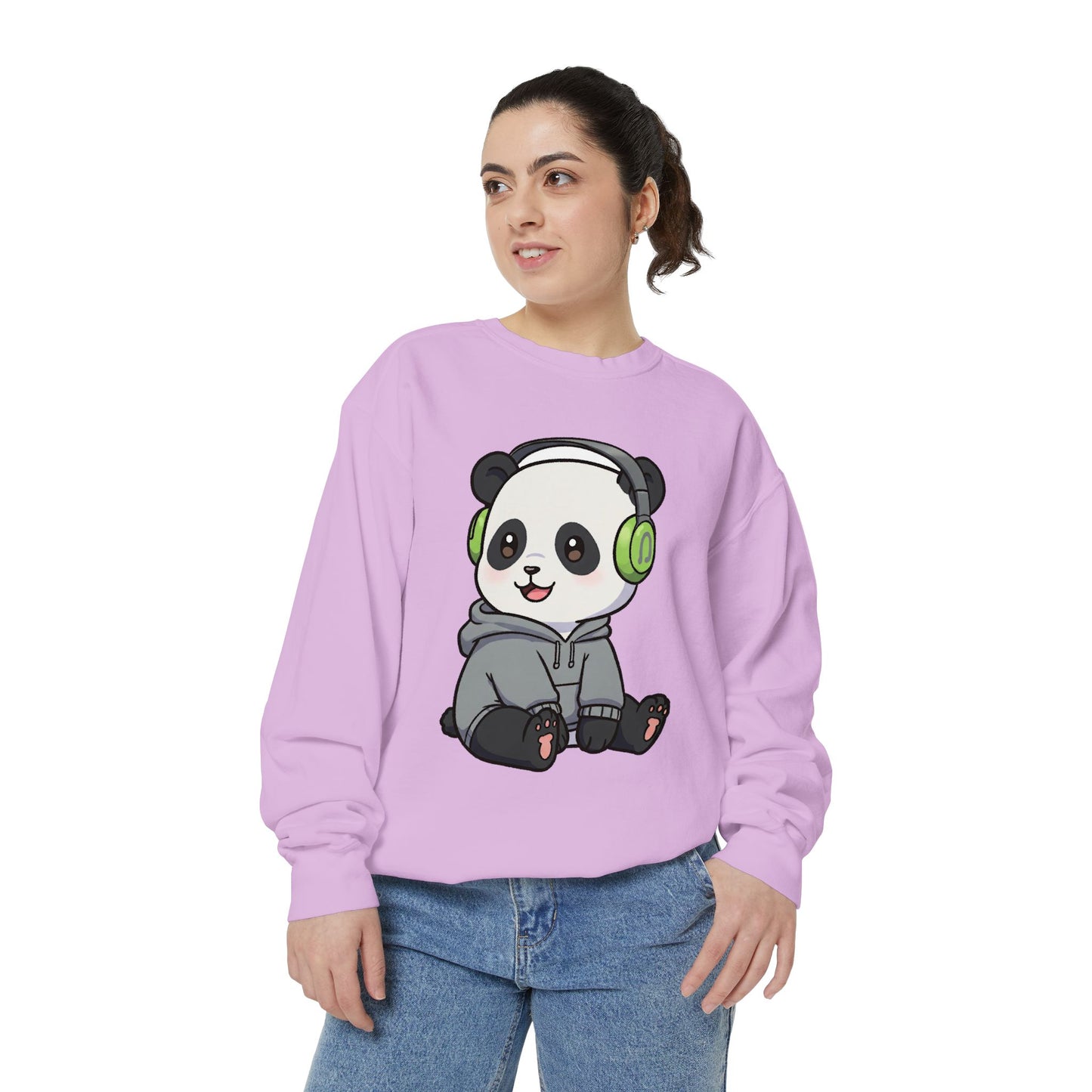 Cute Panda Graphic Sweatshirt - Cozy Unisex Wear for Animal Lovers
