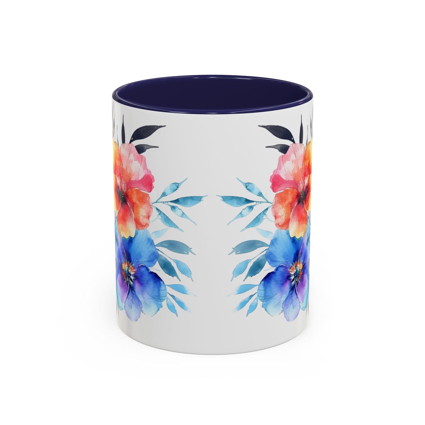 Oil colored Wildflowers Accent Coffee Mug, (11oz, 15oz)