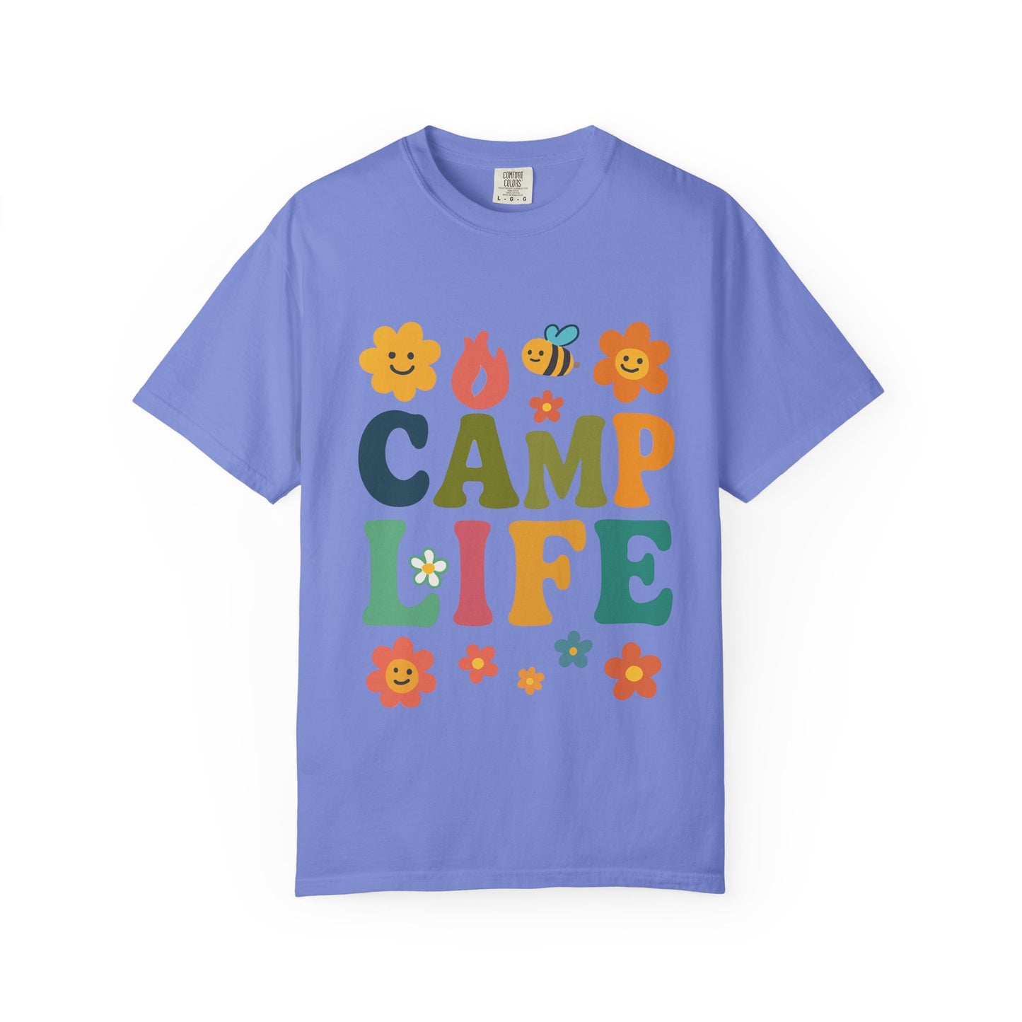Camp Life Unisex Garment-Dyed T-Shirt - Fun and Colorful Outdoor Vibes