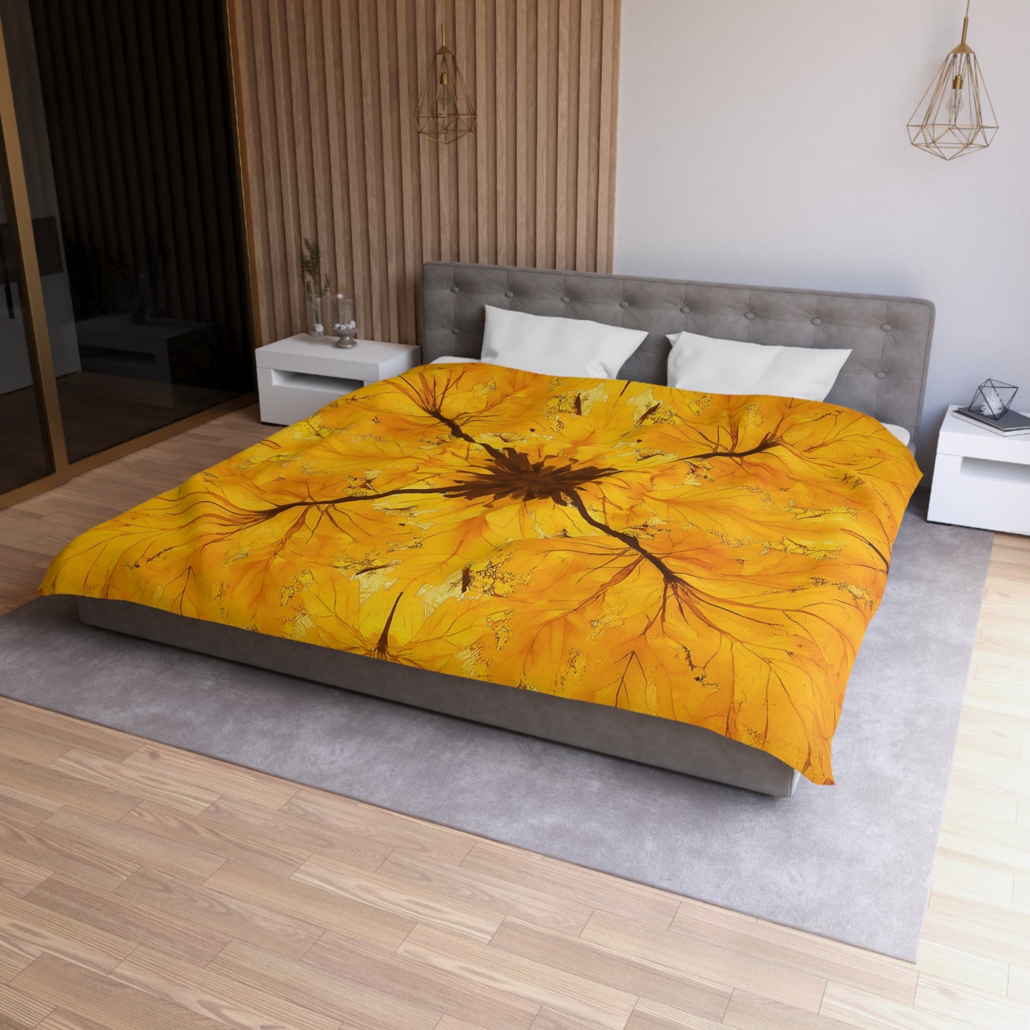 Autumn Leaf Microfiber Duvet Cover | Cozy Bedding for Fall Decor, Nature Lovers, Home Comfort, Gifts for Her, Seasonal Bedroom