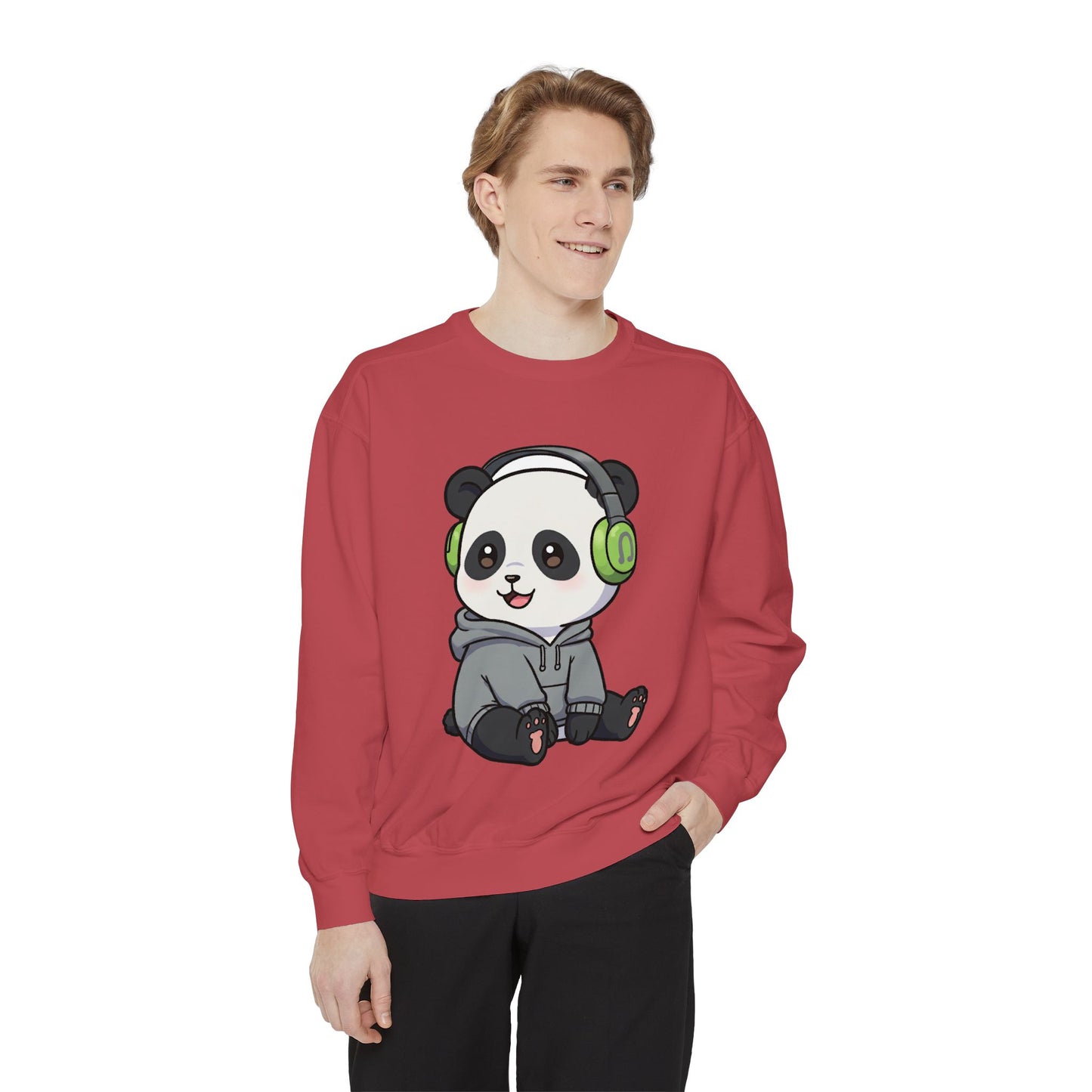 Cute Panda Graphic Sweatshirt - Cozy Unisex Wear for Animal Lovers
