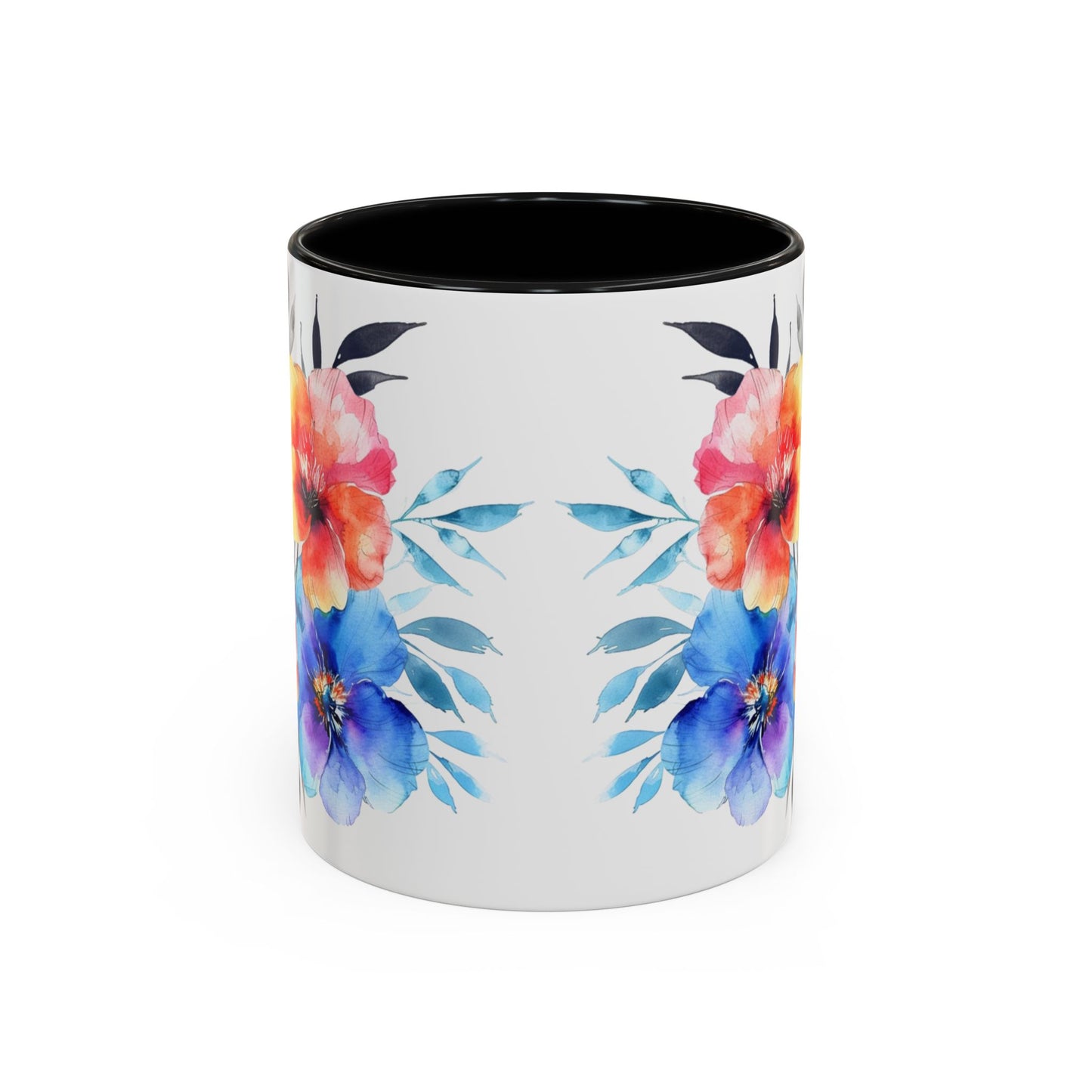 Oil colored Wildflowers Accent Coffee Mug, (11oz, 15oz)
