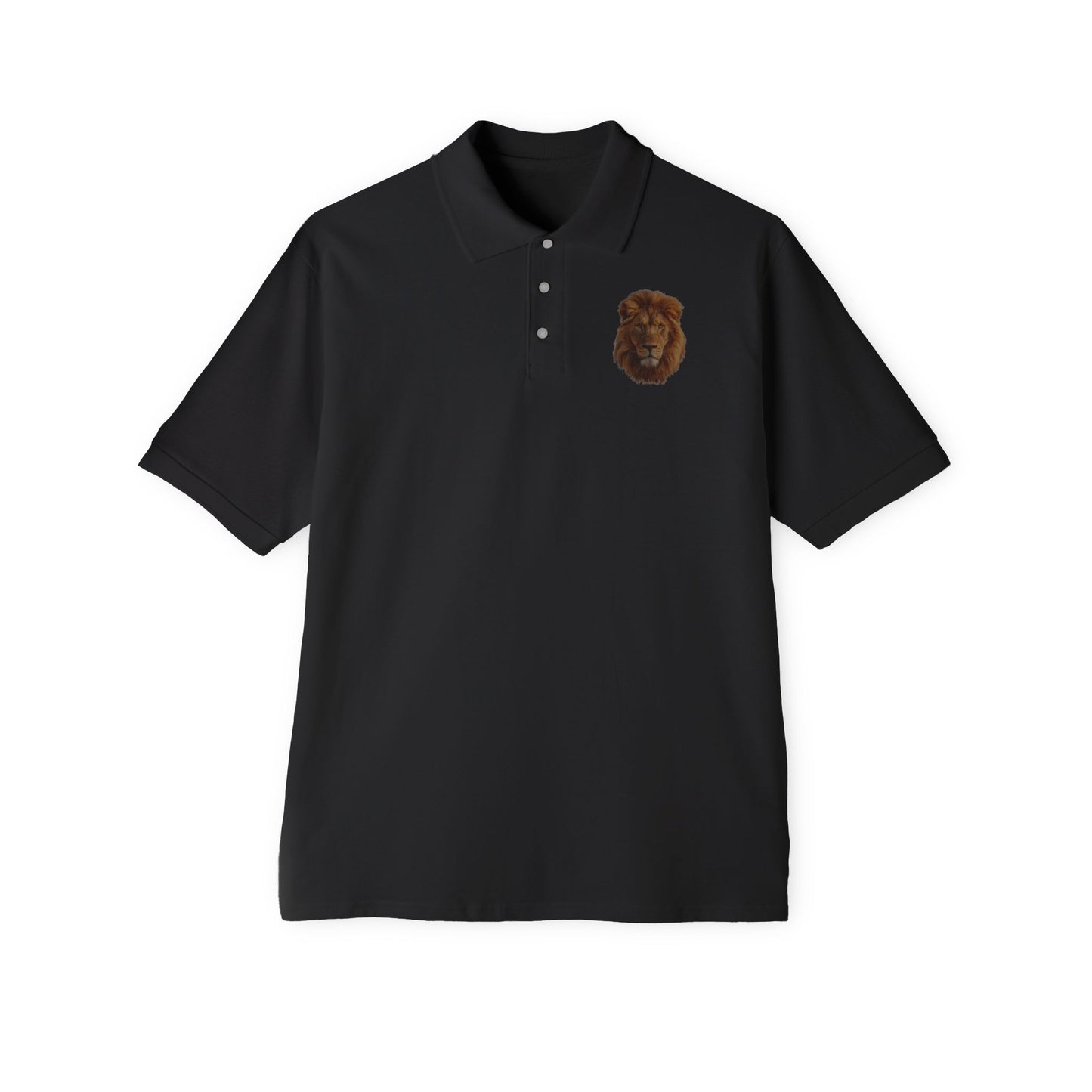 Men's Polo Striking Lion Design