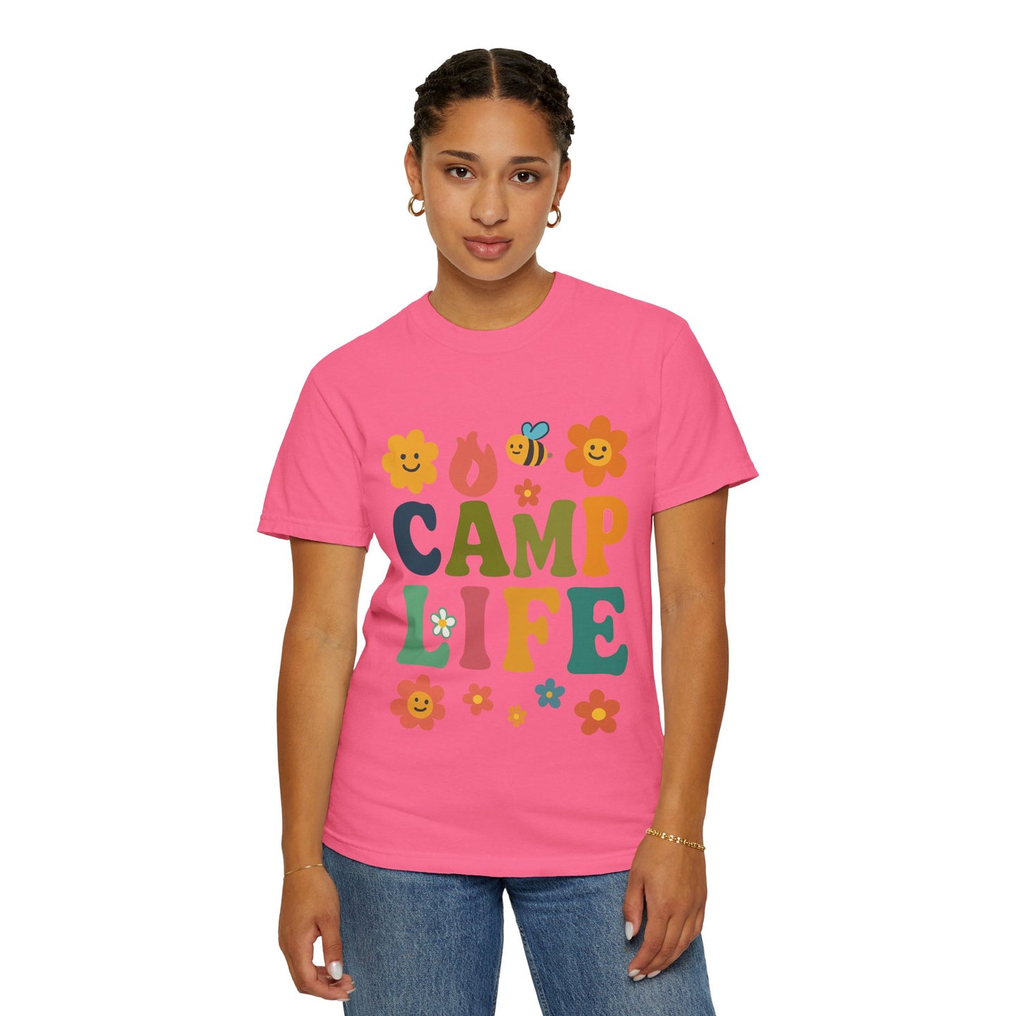 Camp Life Unisex Garment-Dyed T-Shirt - Fun and Colorful Outdoor Vibes