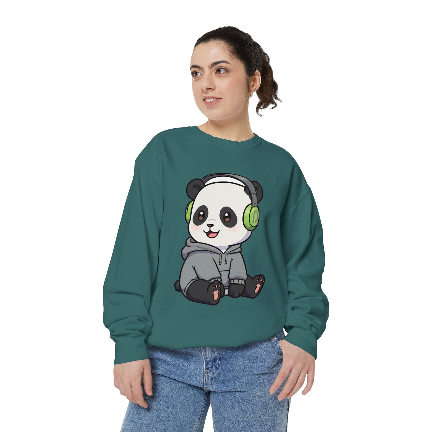 Cute Panda Graphic Sweatshirt - Cozy Unisex Wear for Animal Lovers