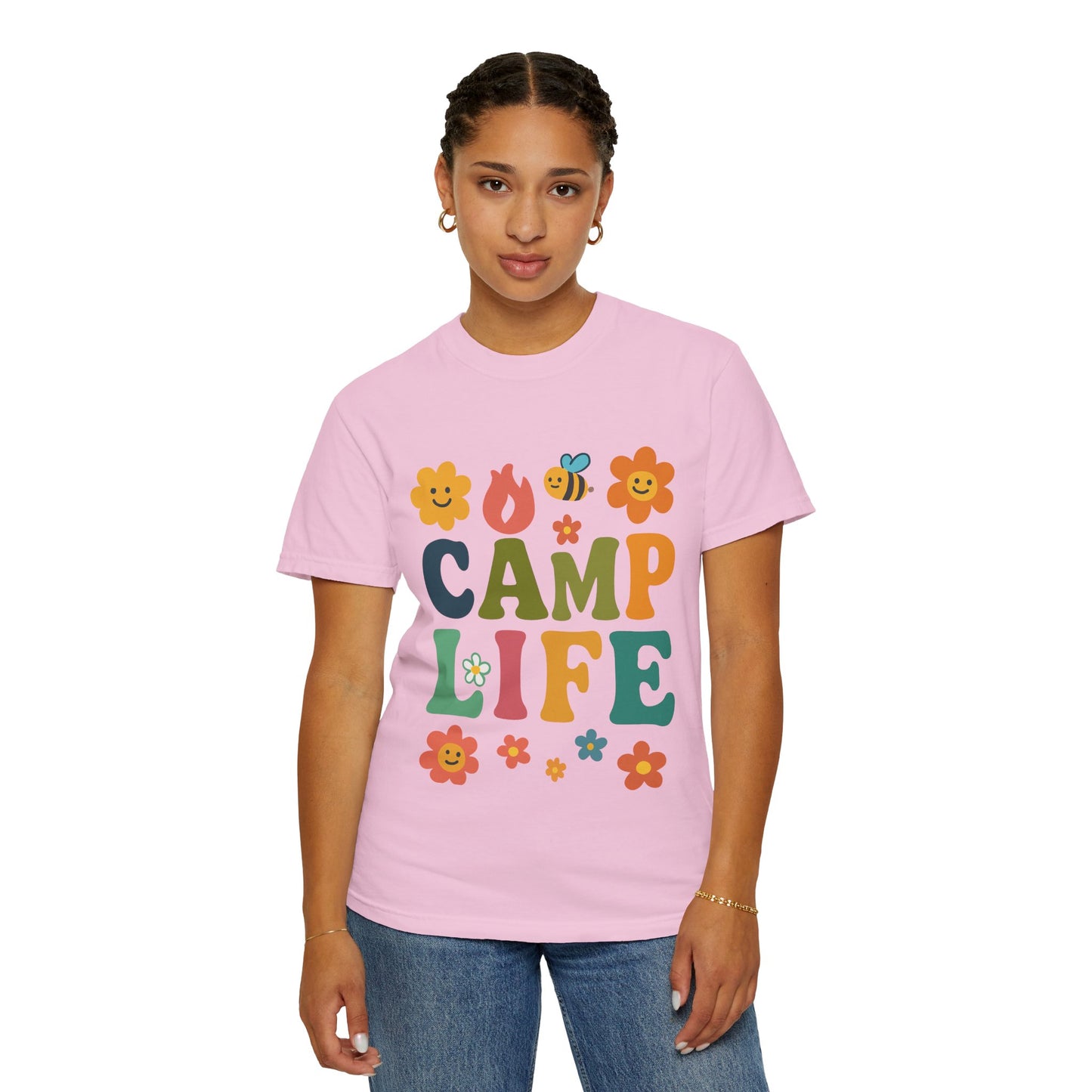 Camp Life Unisex Garment-Dyed T-Shirt - Fun and Colorful Outdoor Vibes