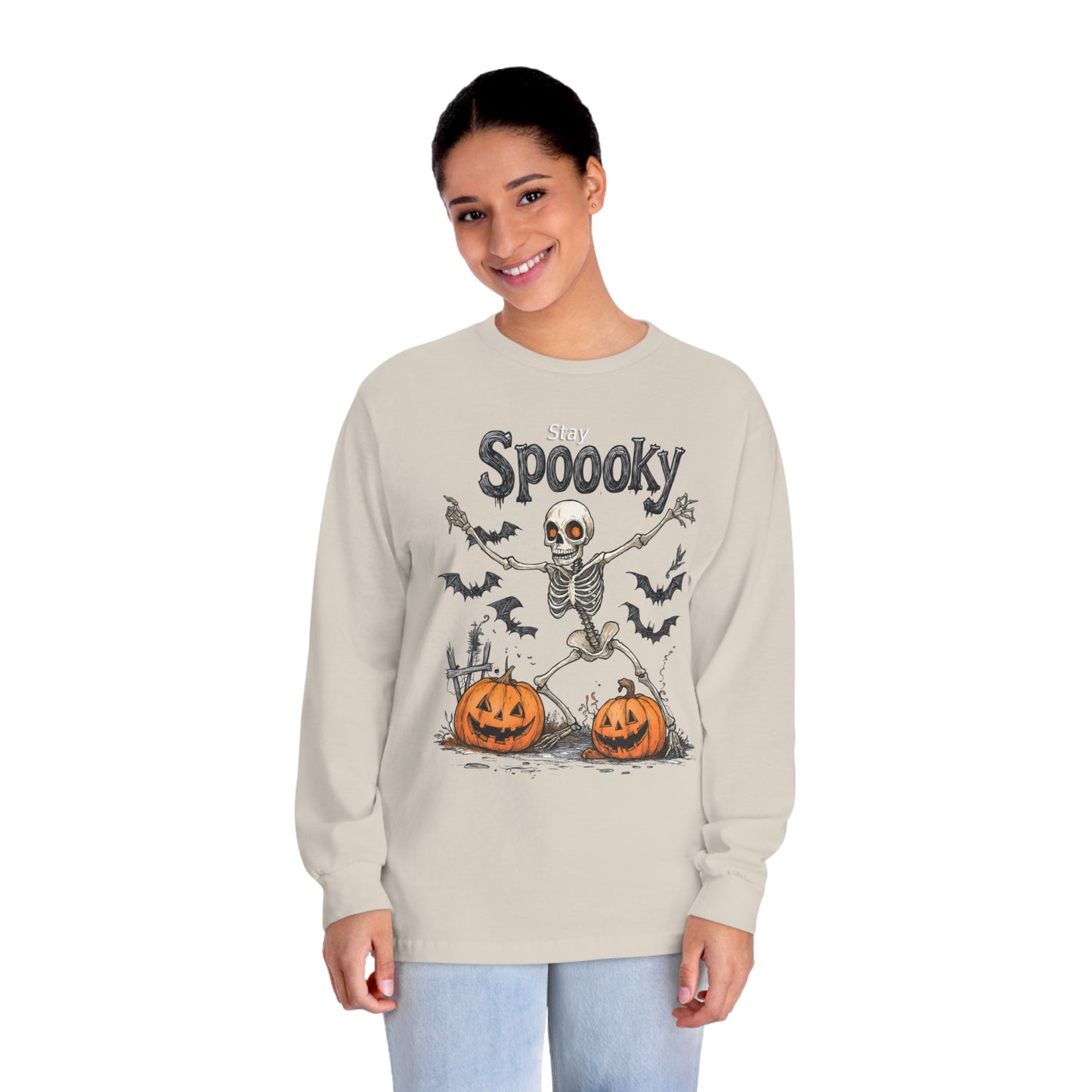 Unisex Classic Long Sleeve T-Shirt - Spooky Long Sleeve Tee