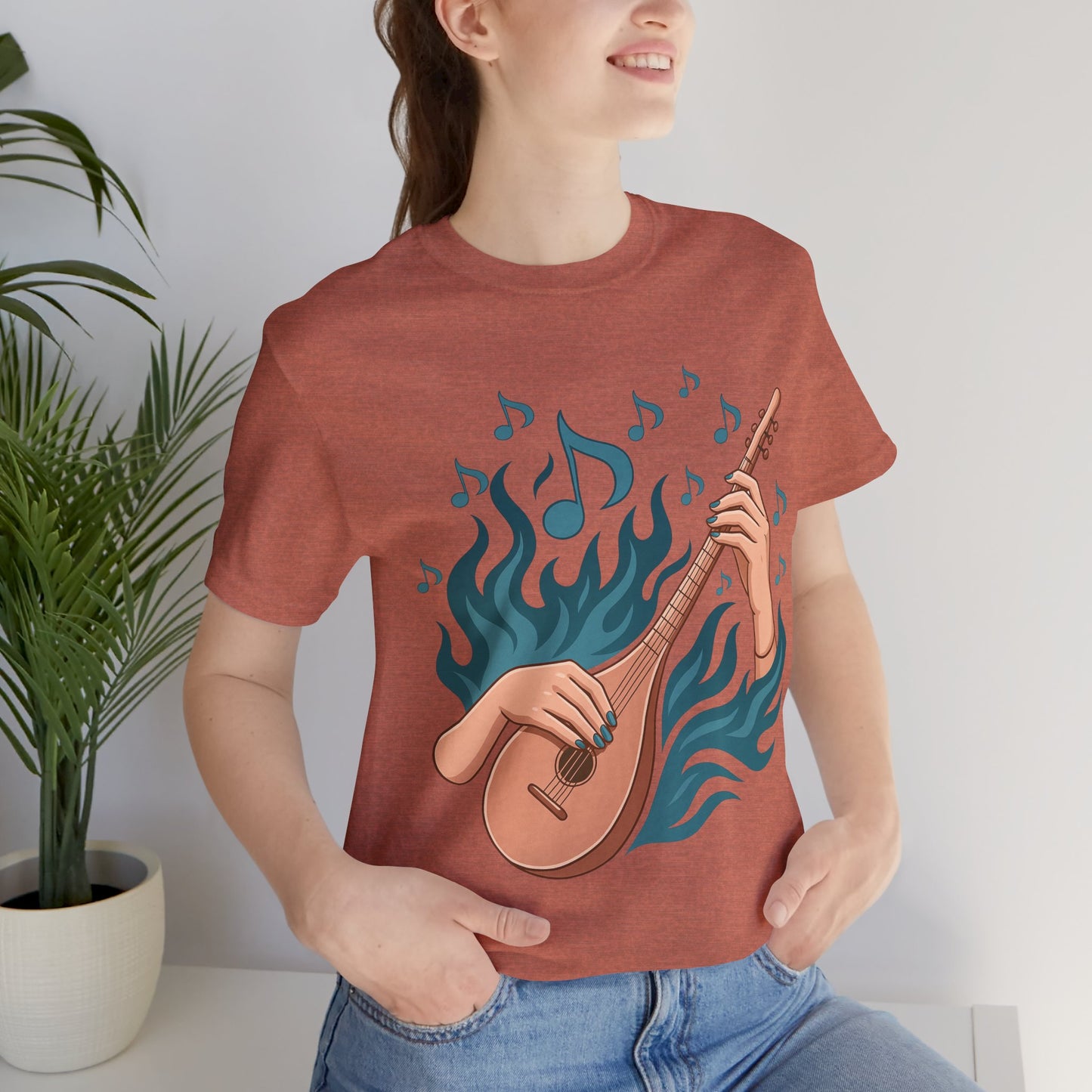 Musical Vibes Tee, Women's Graphic T-Shirt, Music Lover Gift, Casual Wear, Festival Outfit, Band Merch - Lightweight Fabric Tee