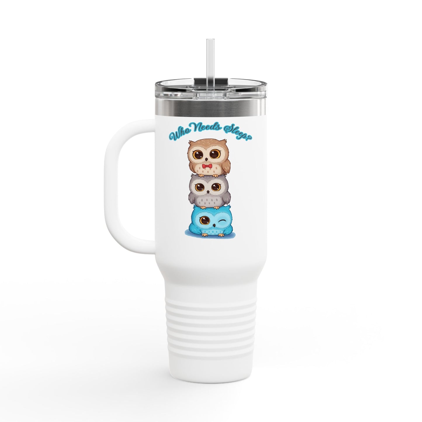 Cute Owl Insulated Travel Mug - 40oz, Perfect for Coffee Lovers