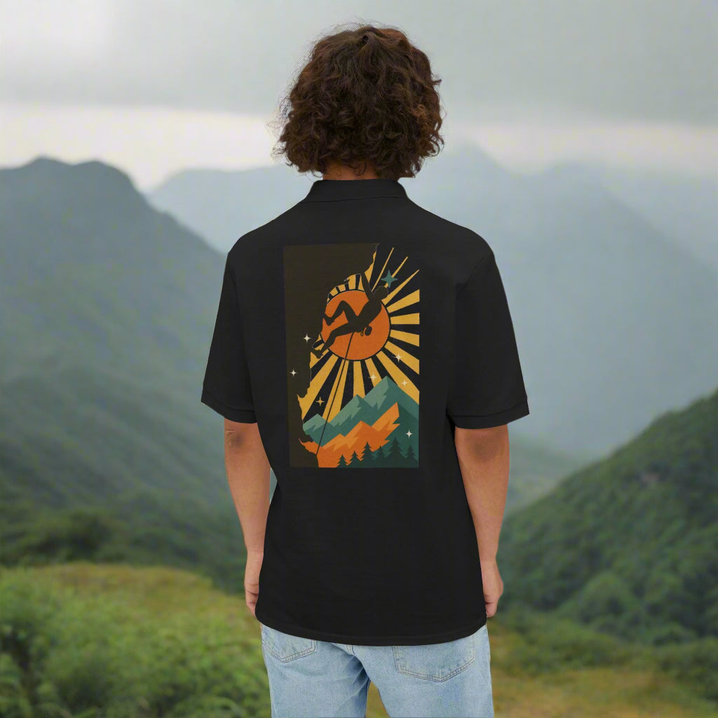 Climbing Adventure Men’s Polo - Casual Fit, Outdoor Wear